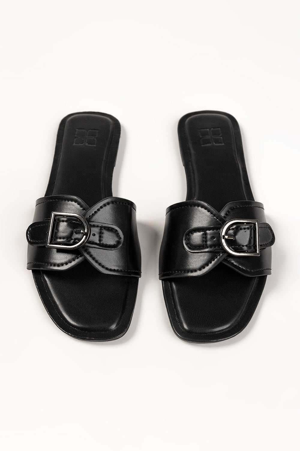 Women Black Slipper Ifs-Slp25-001