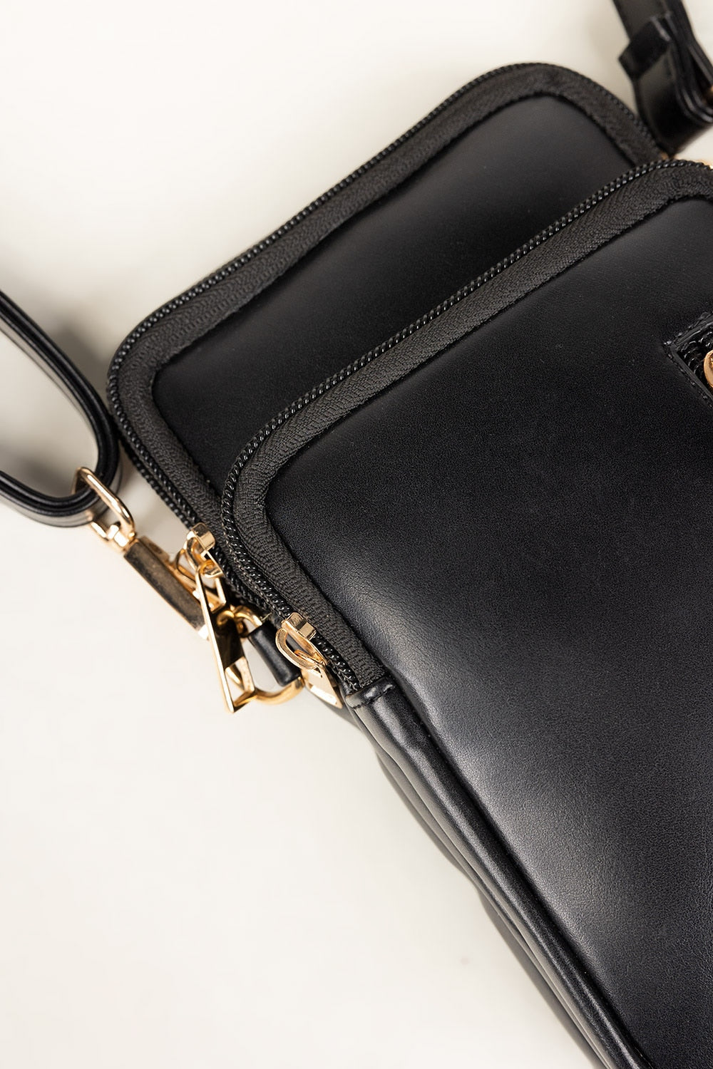 Black Cross Body Wallet