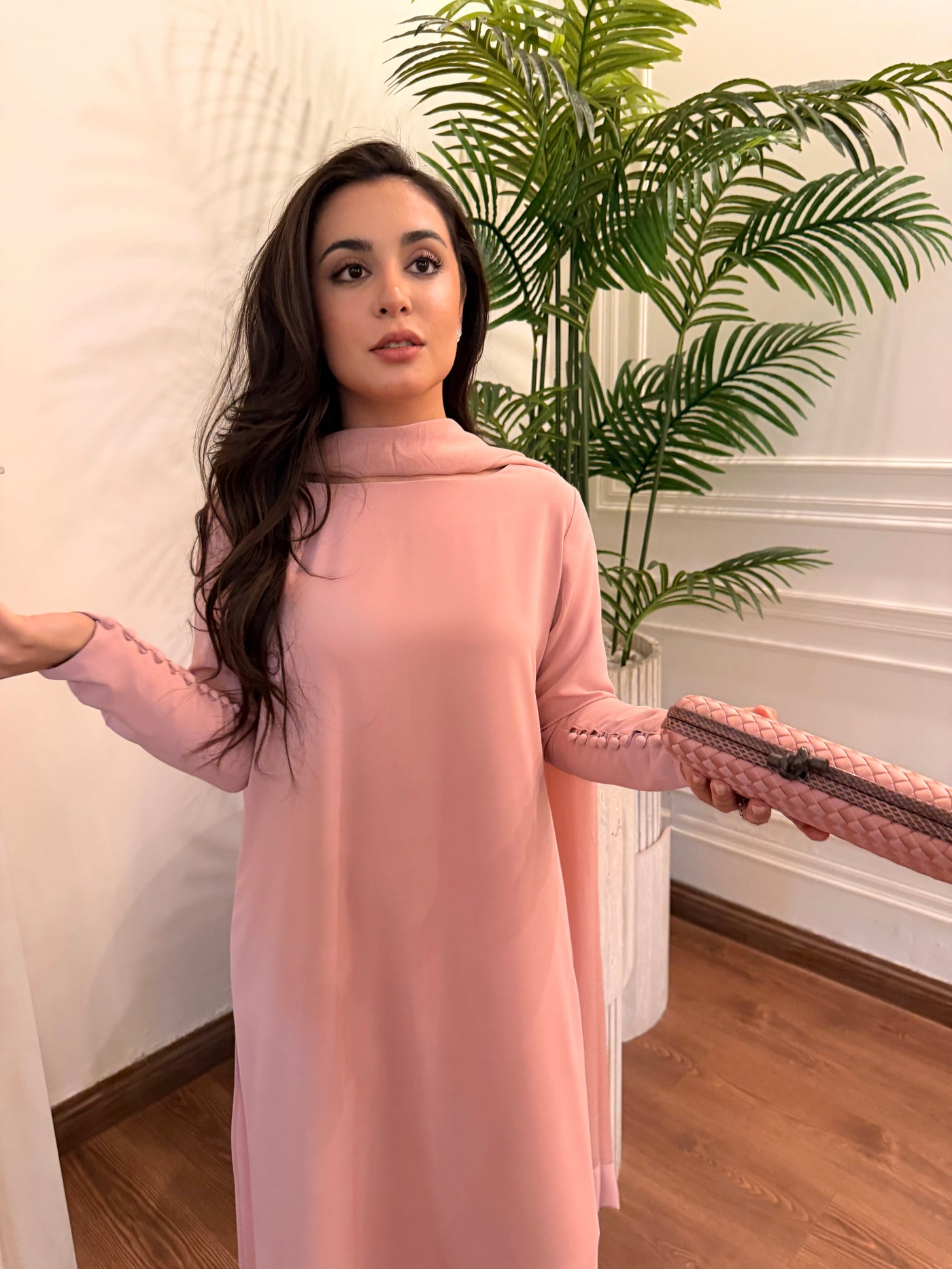 Pink Buttoned Set