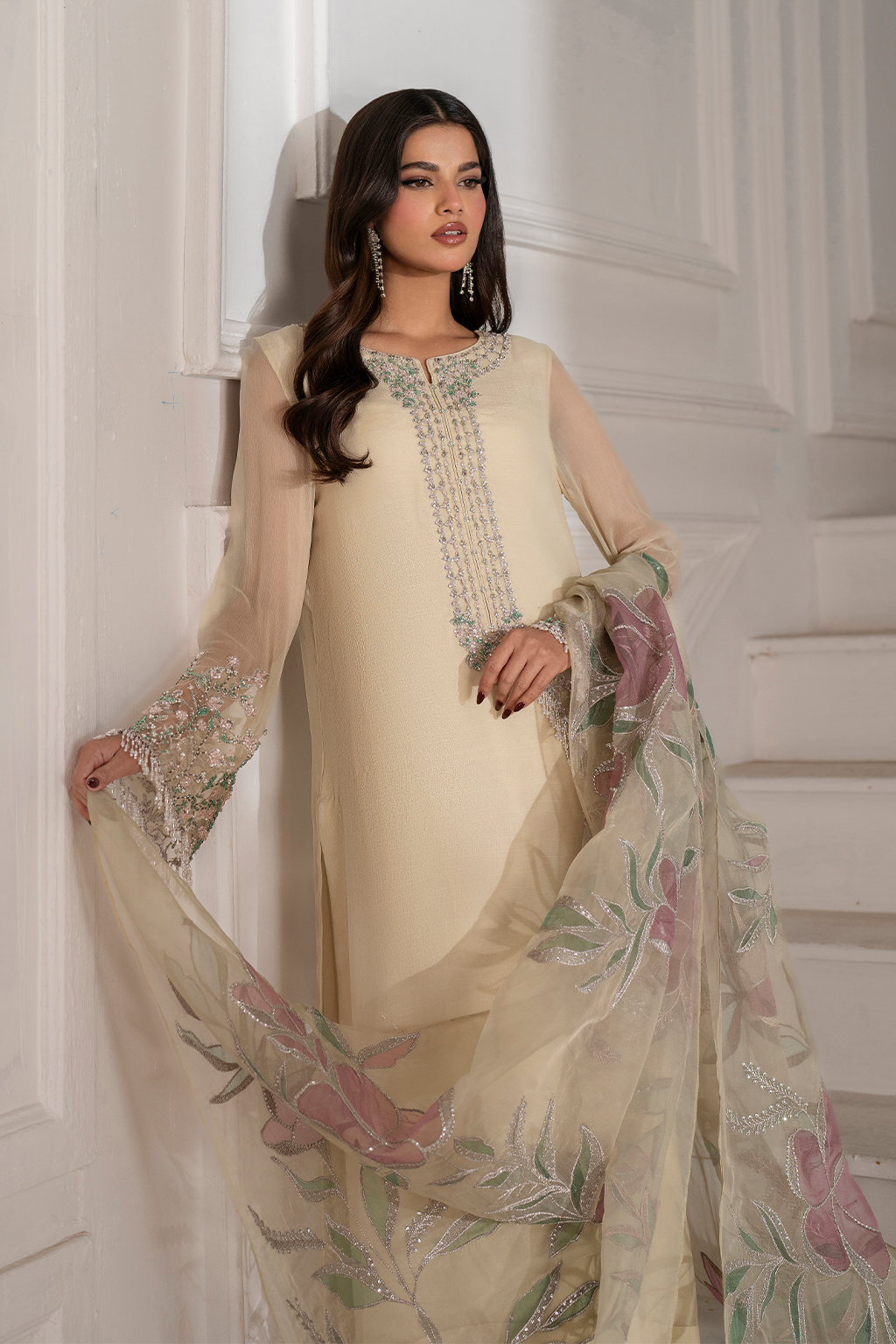 UE-413  Embroidered Chiffon