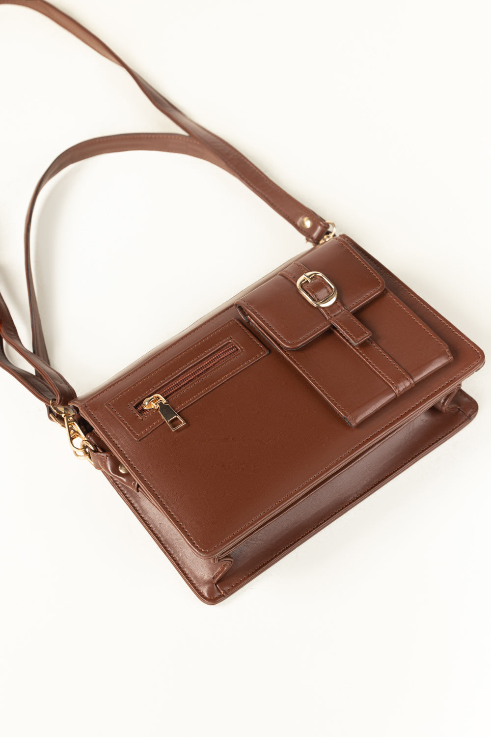 Dark Brown Shoulder Bag Ibs-Shb25-035