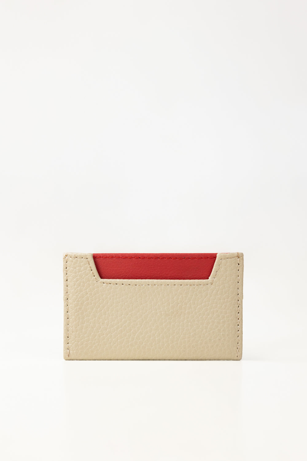 Red Beige Card Holder