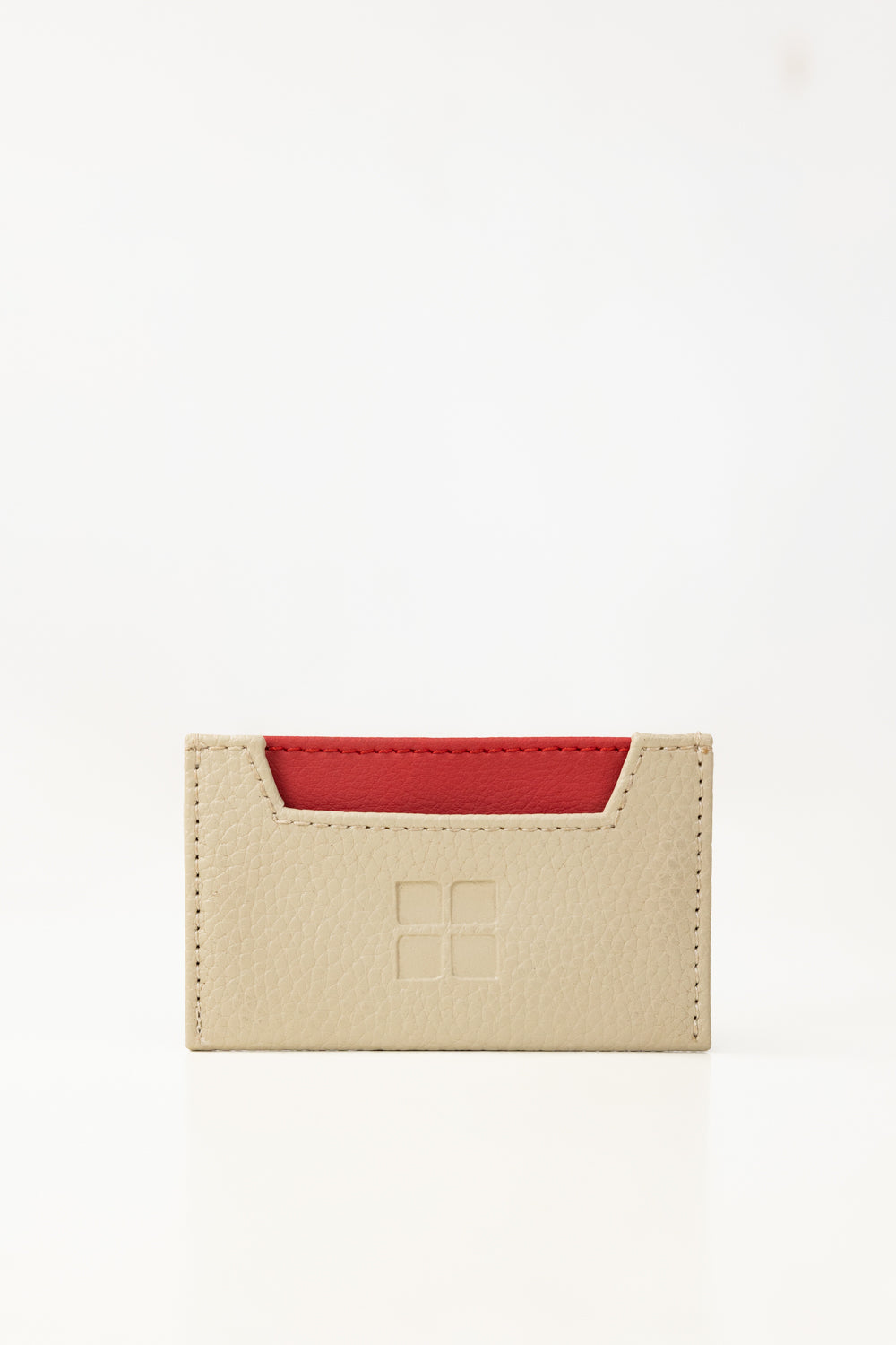 Red Beige Card Holder