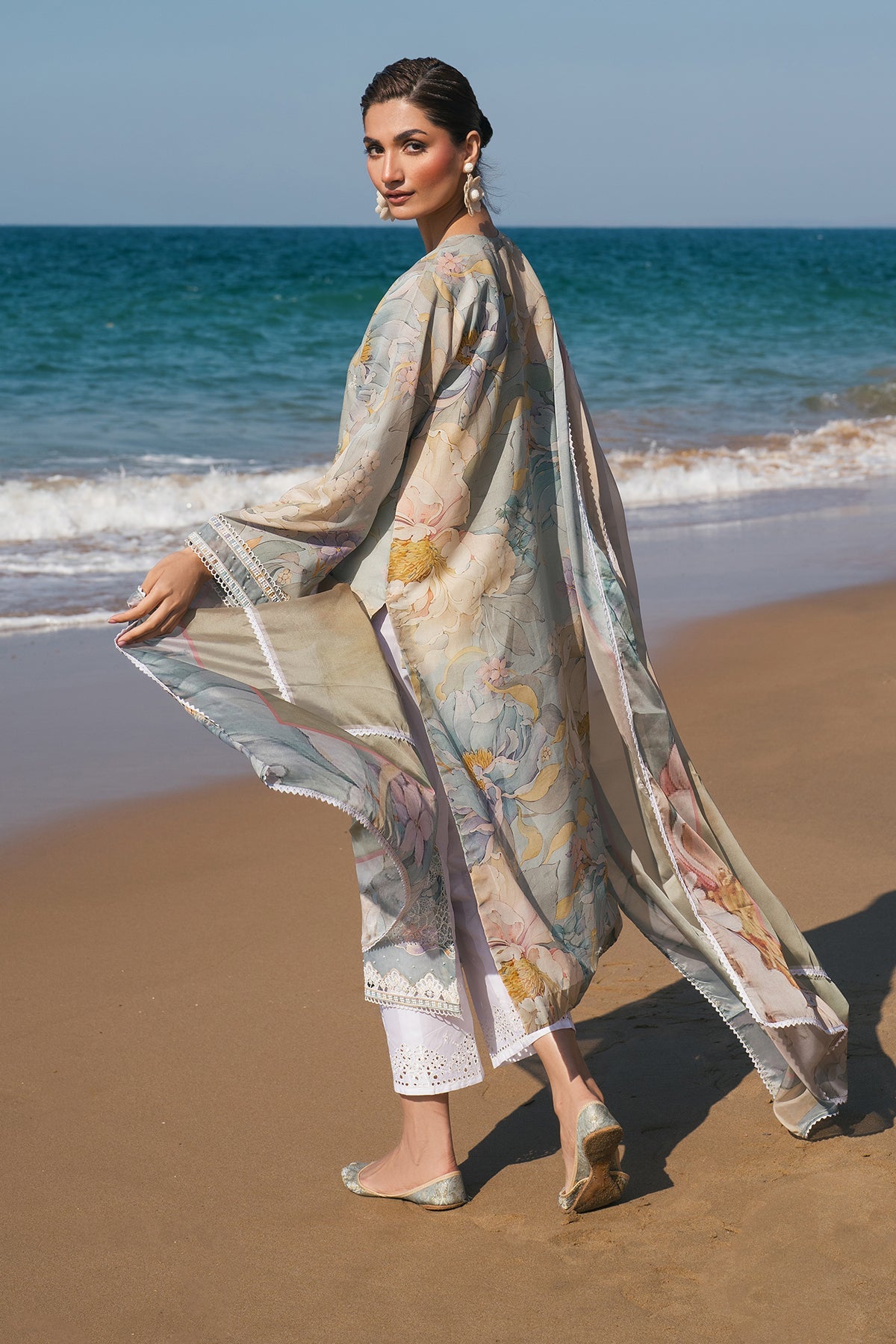 EMBROIDERED PRINTED LAWN UF-4121