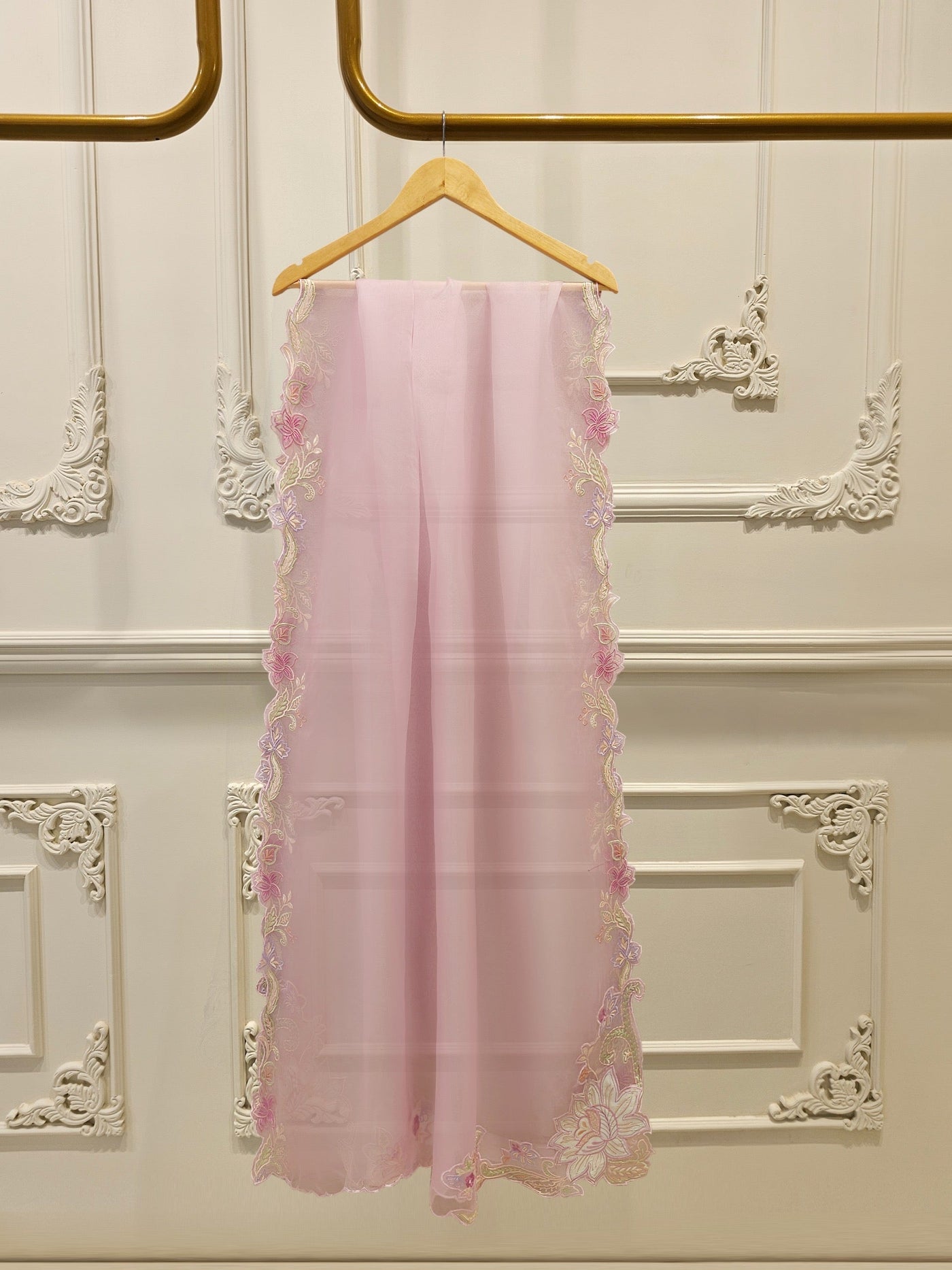3 Piece- Pure Khadi Silk Embroidered Suit S112040
