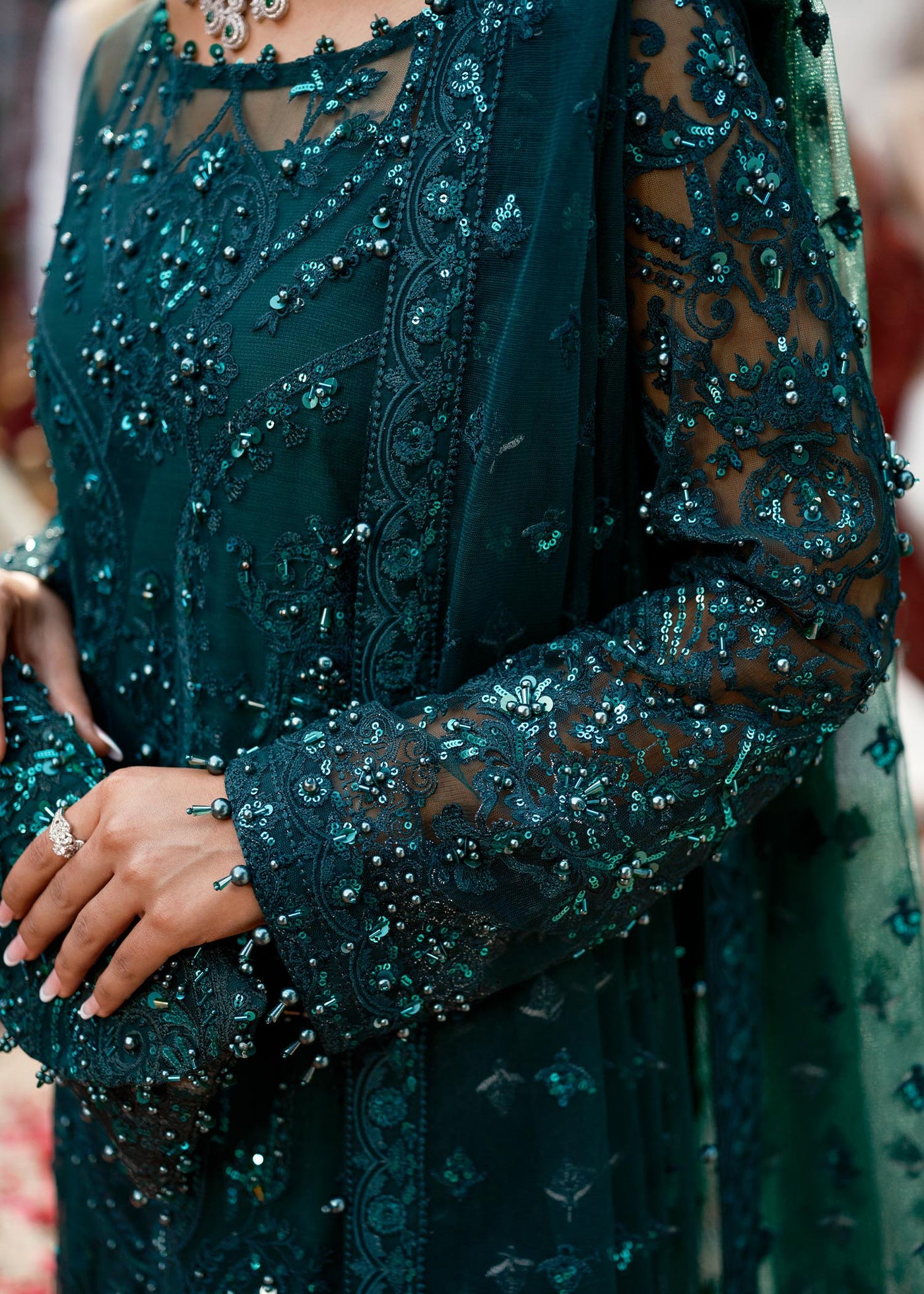 Embroidered Chiffon Fabric (2Pcs) | LF-718