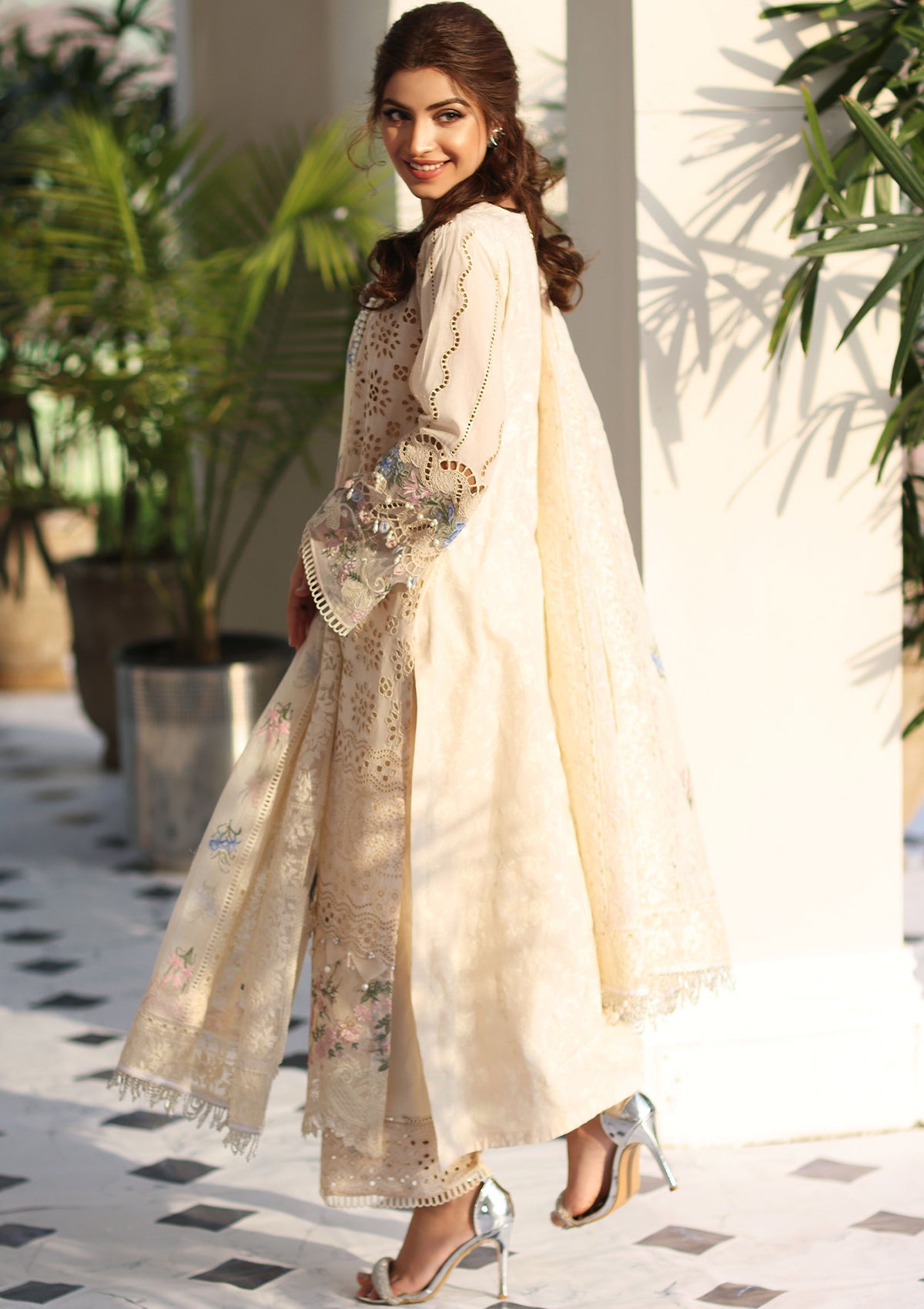 Elaf Premium Luxury Lawn Embroidered 3 Piece Unstitched -  ELC-07 Harmony