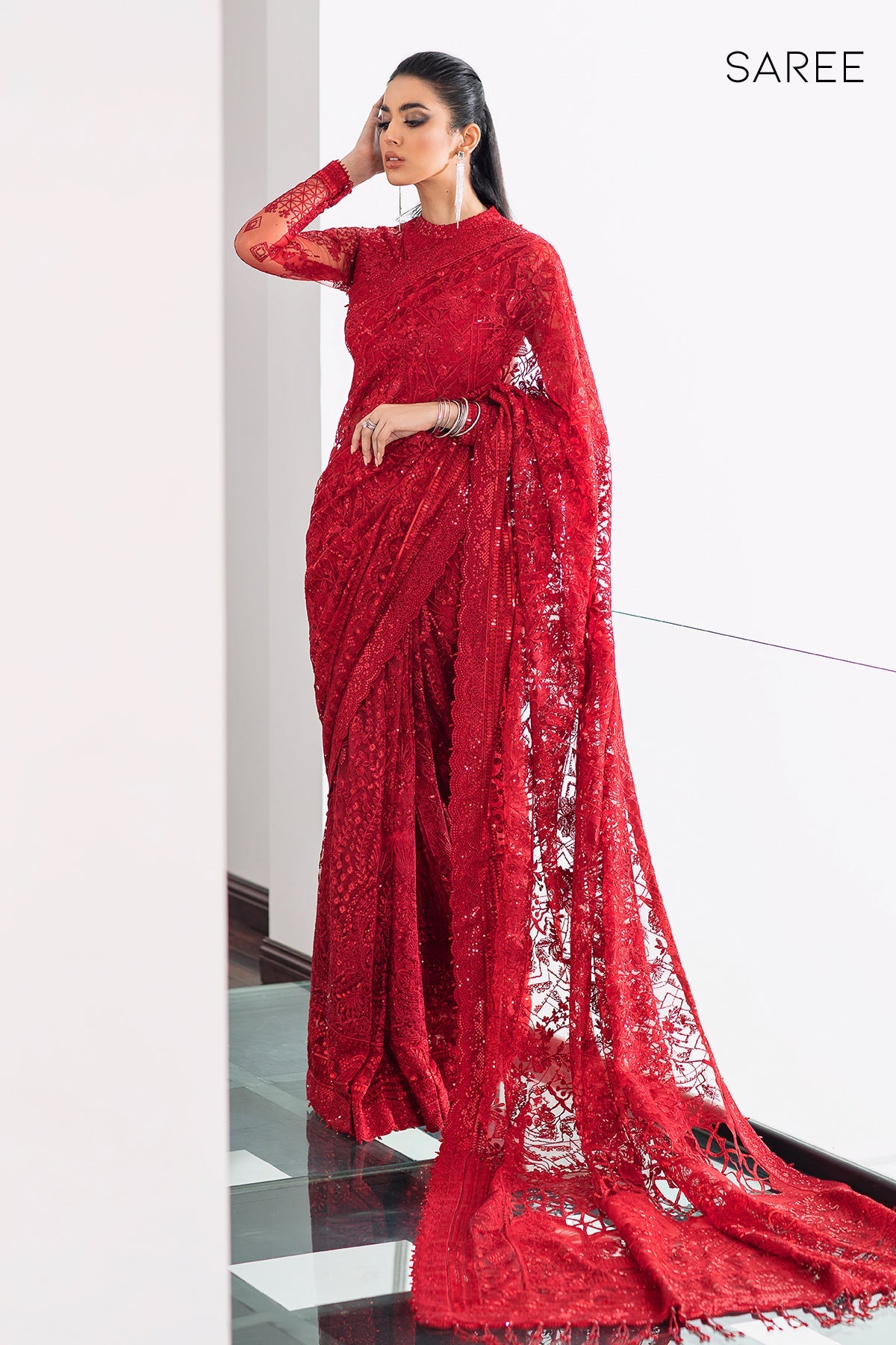 EMBROIDERED NET CH09-06 STITCHED