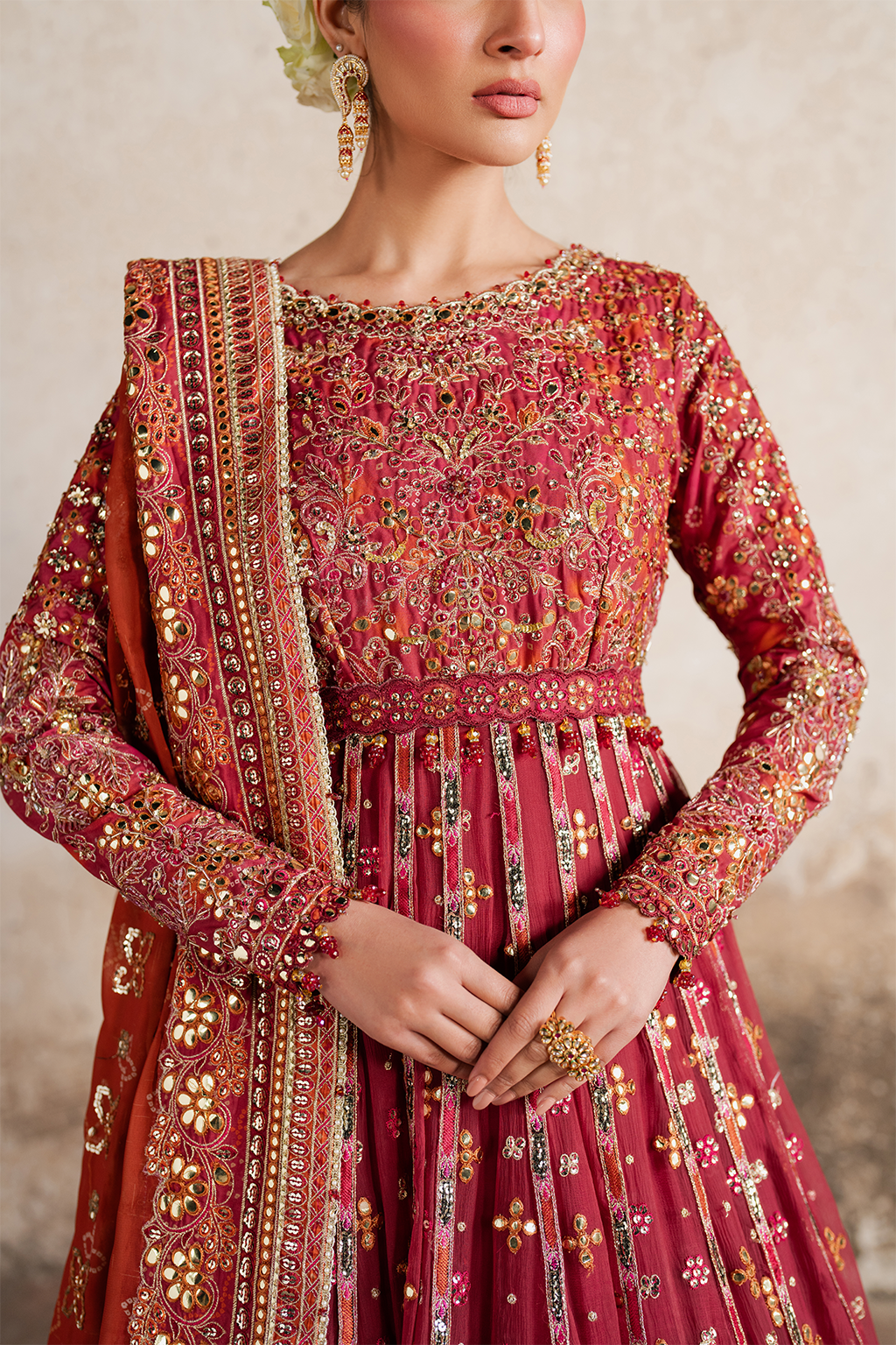 ILC-07 Embroidered Printed Silk (frock)