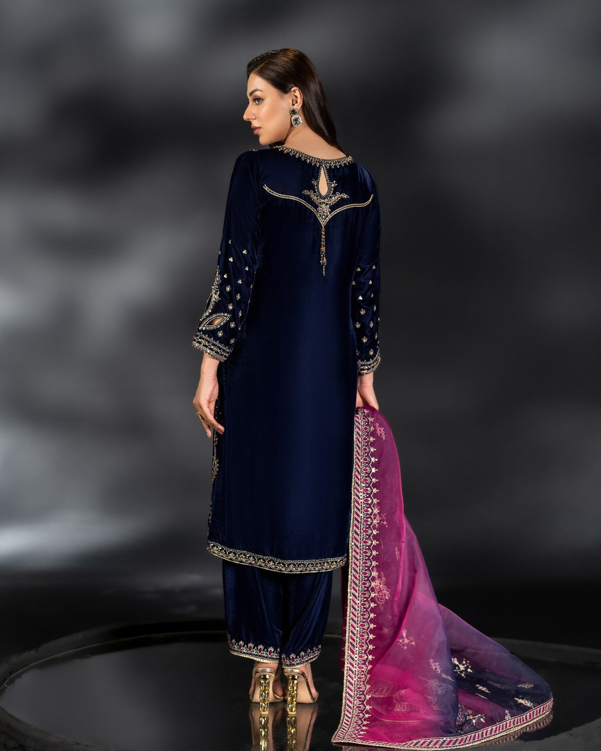 Naqshi Luxury Velvet Unstitched Velvet Collection IFRAH 9000 Micro Velvet