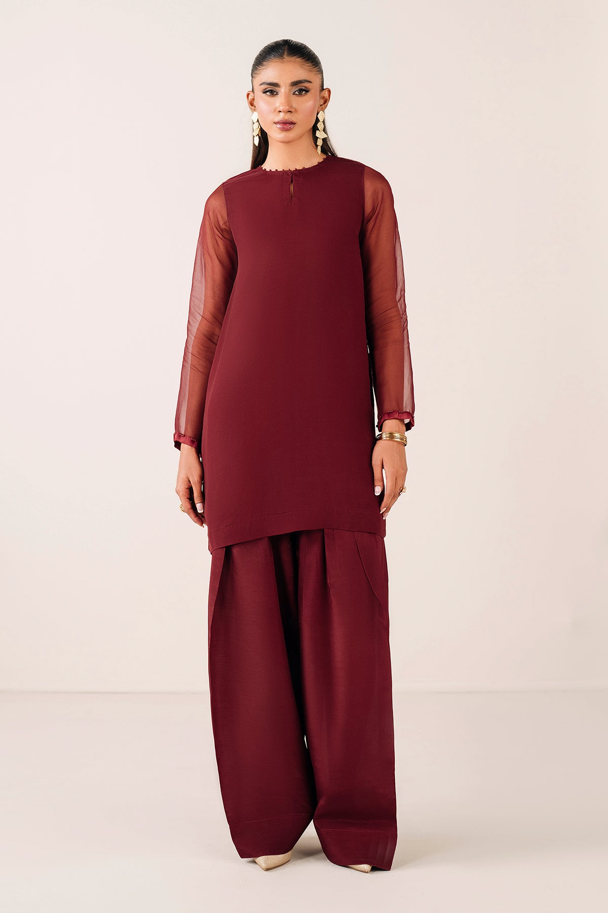 PLAIN CHIFFON SHIRT PR-1119