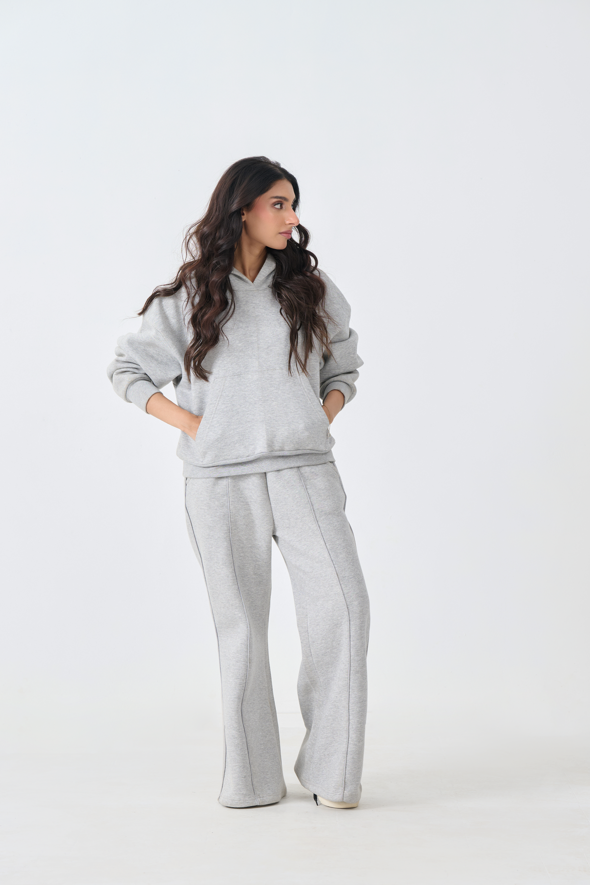 Cozy Fleece Pullover Hoodie (Heather Gray)