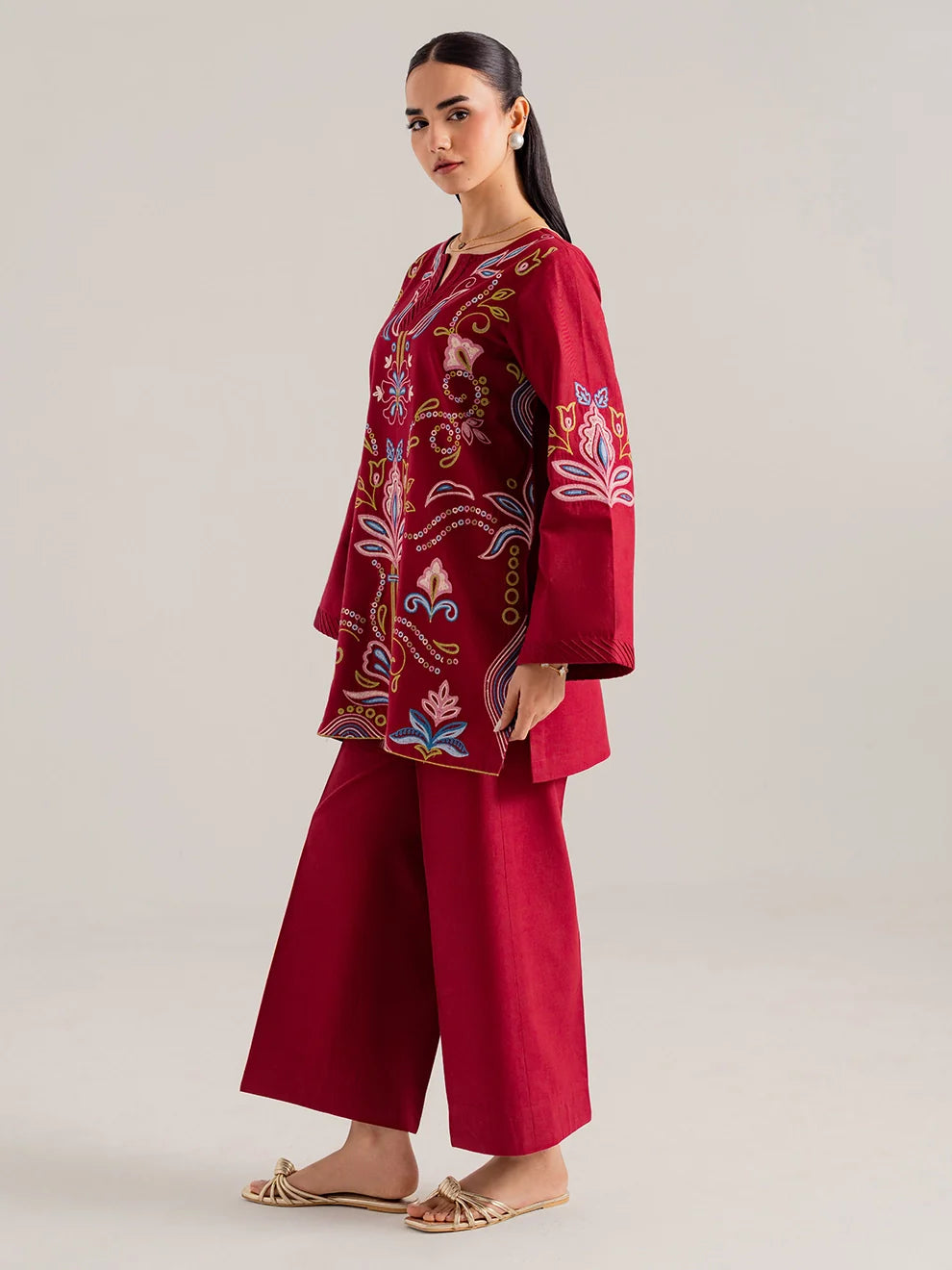 Elestra | 2Pc Embroidered Cotton Set