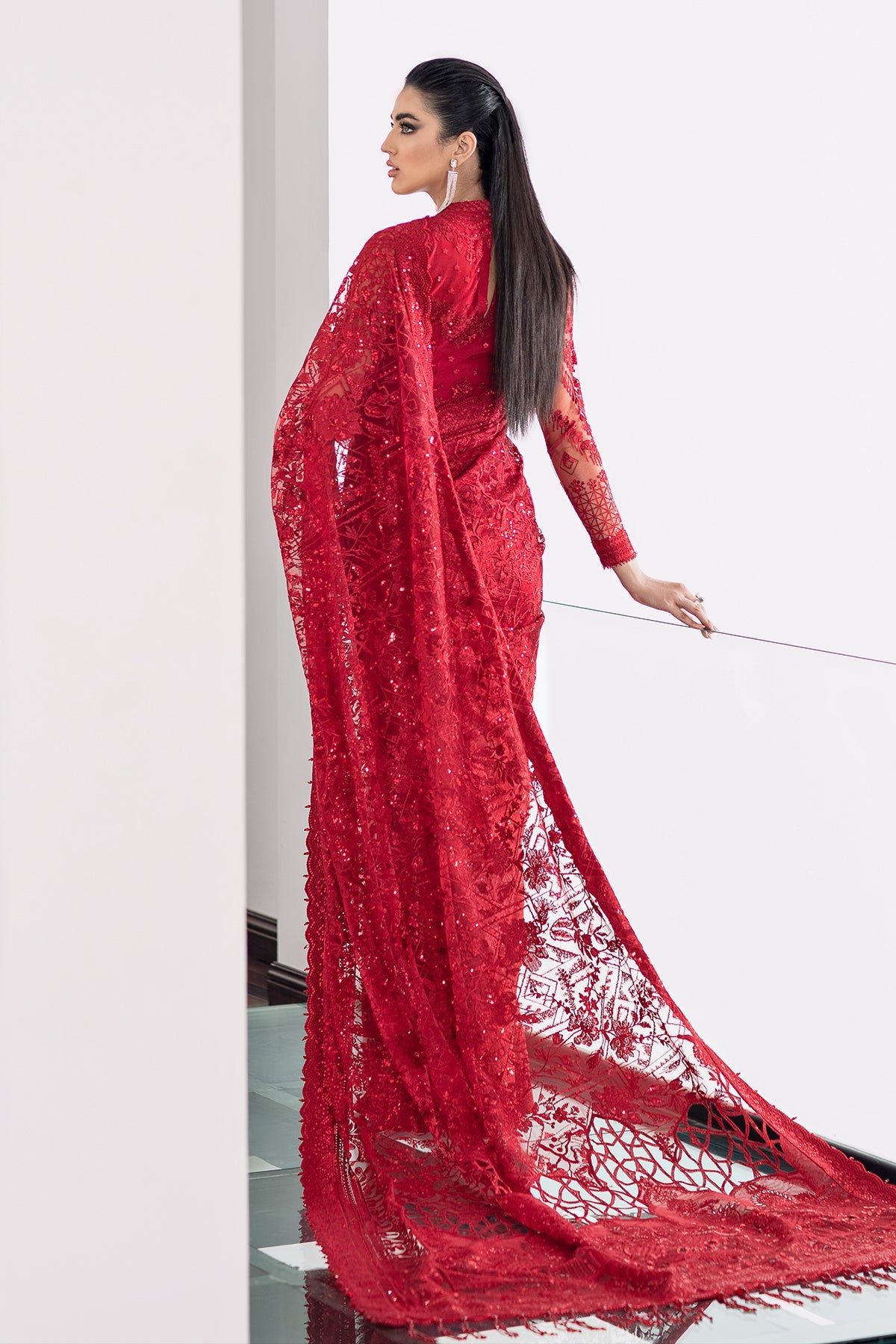 EMBROIDERED NET CH09-06 STITCHED