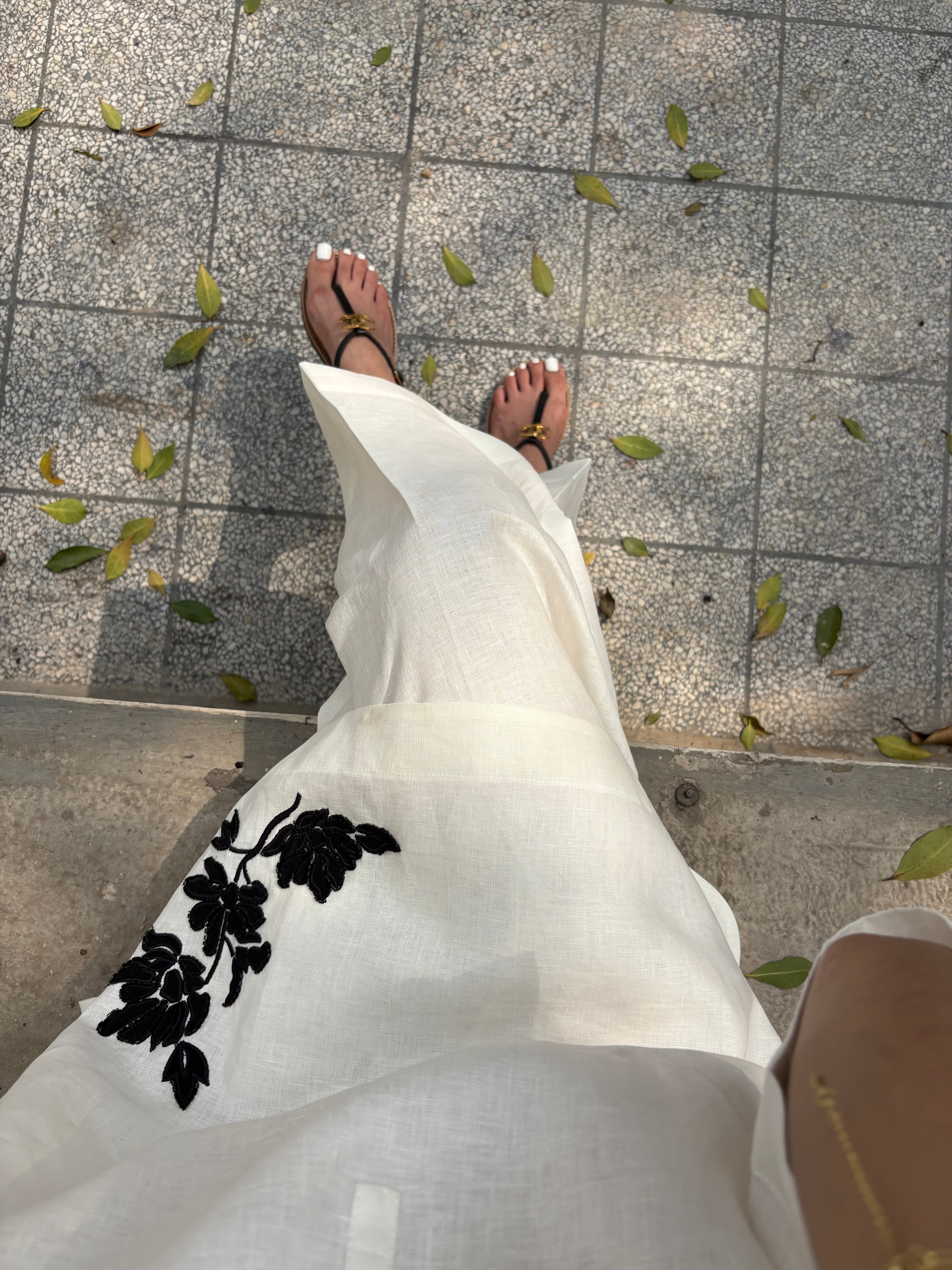 Coco White Linen Set