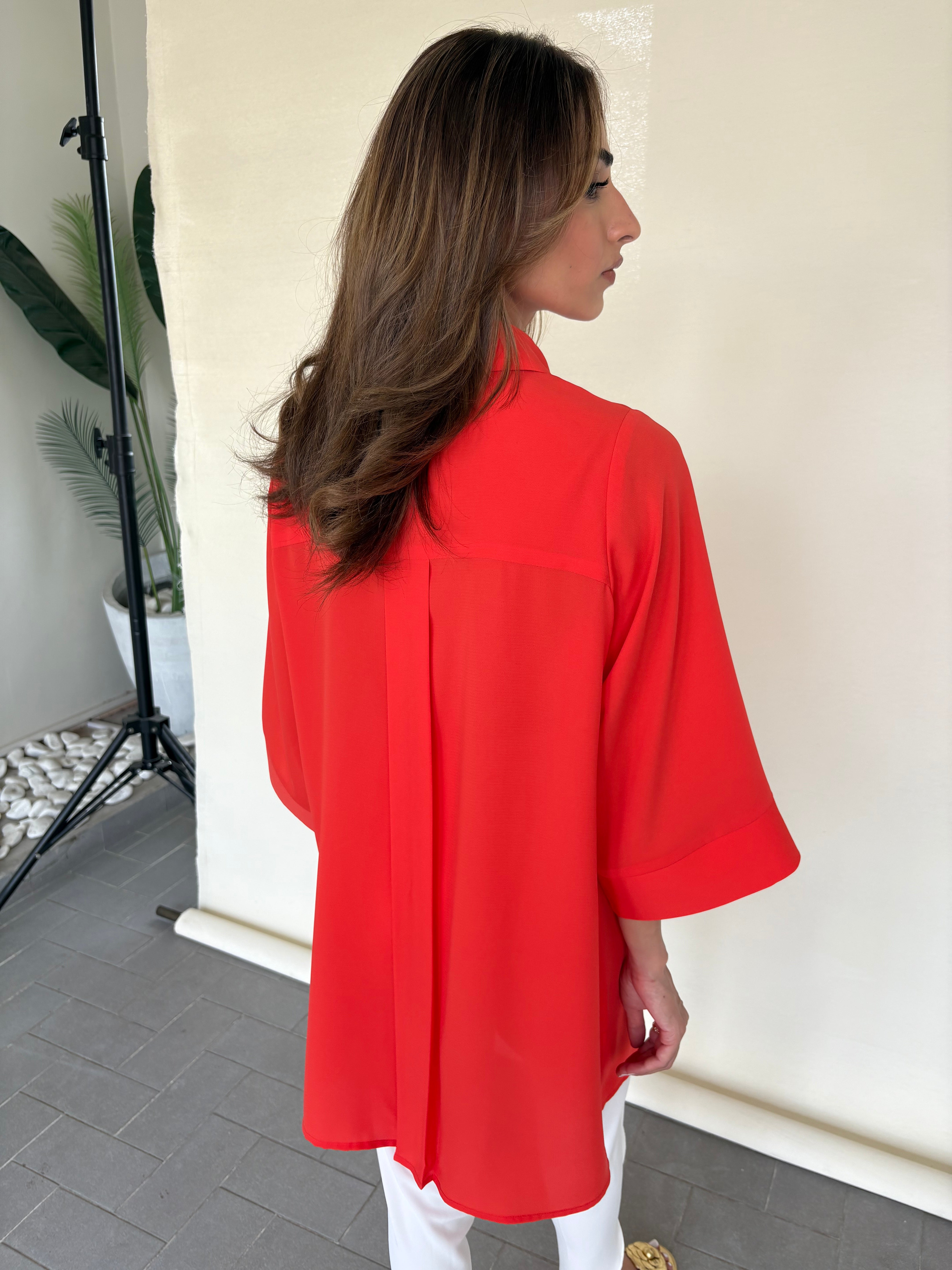 Orange Toby Tunic with Tulip Shalwar