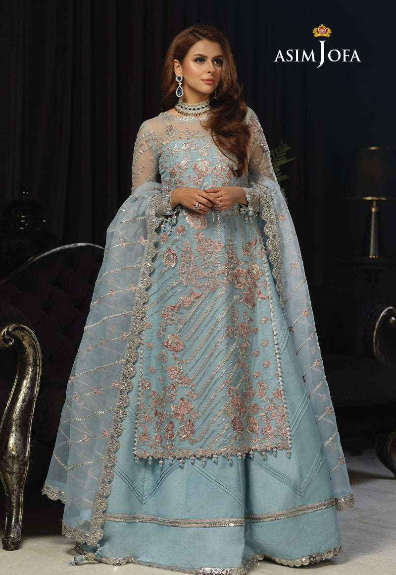 AJN-15 EMBROIDERED ORGANZA 3 PCS