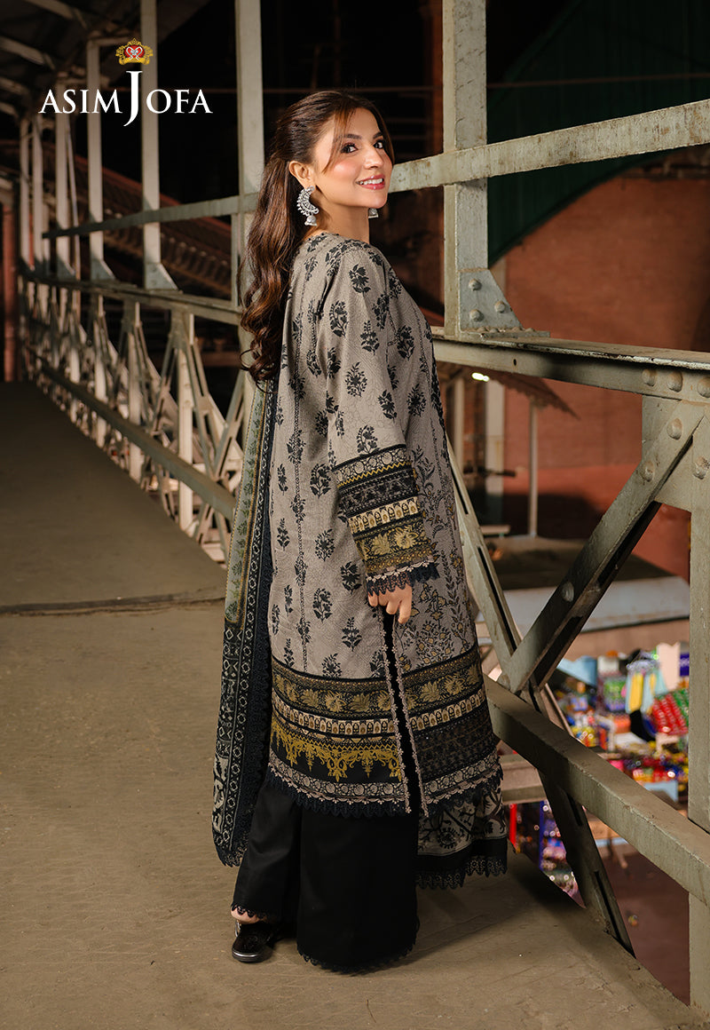 AJUBFD-51 PRINTED EMBROIDERED LAWN STITCHED 3 PCS