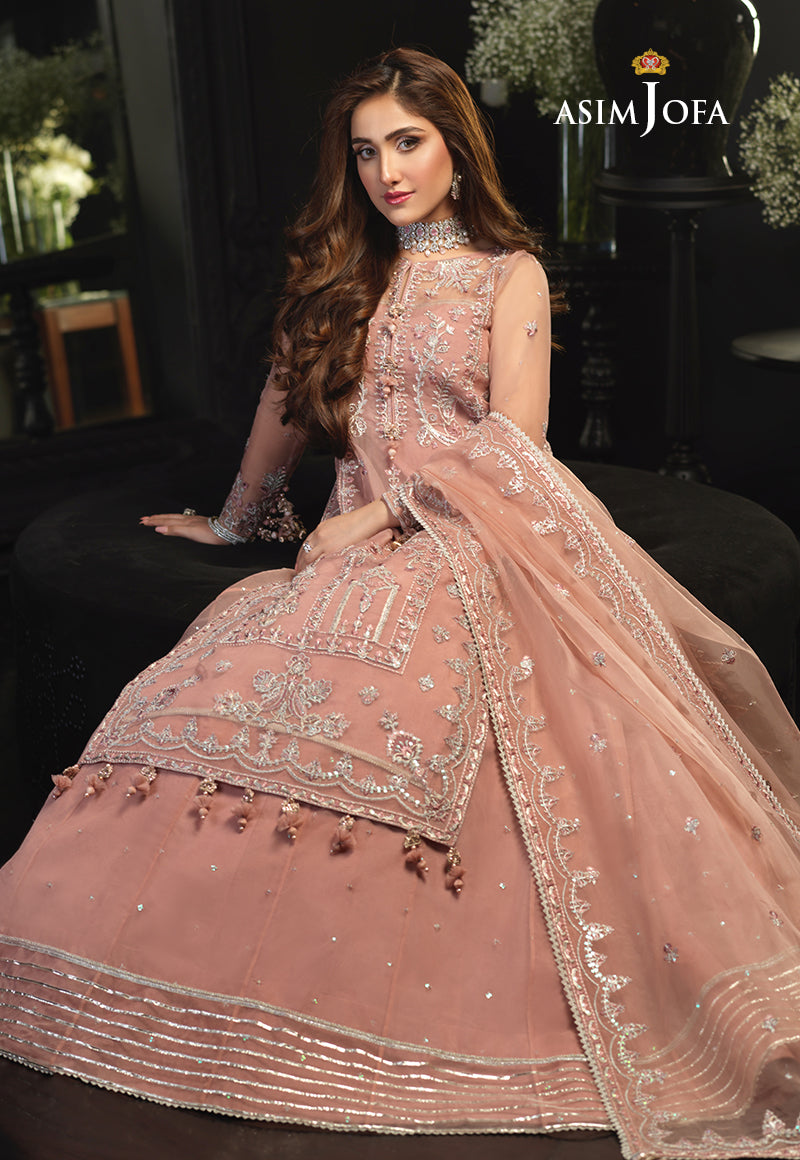 AJN-12 EMBROIDERED ORGANZA 3 PCS