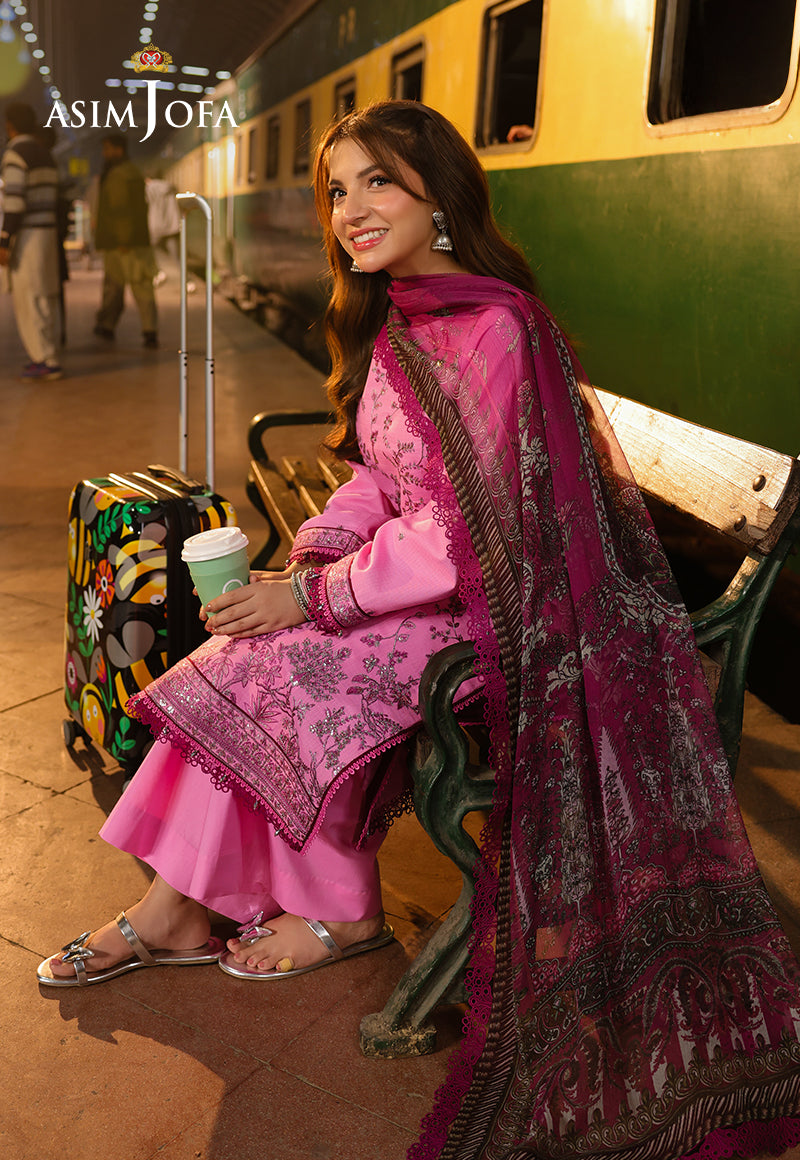 AJUBFD-08 EMBROIDERED DOBBY STITCHED 3 PCS