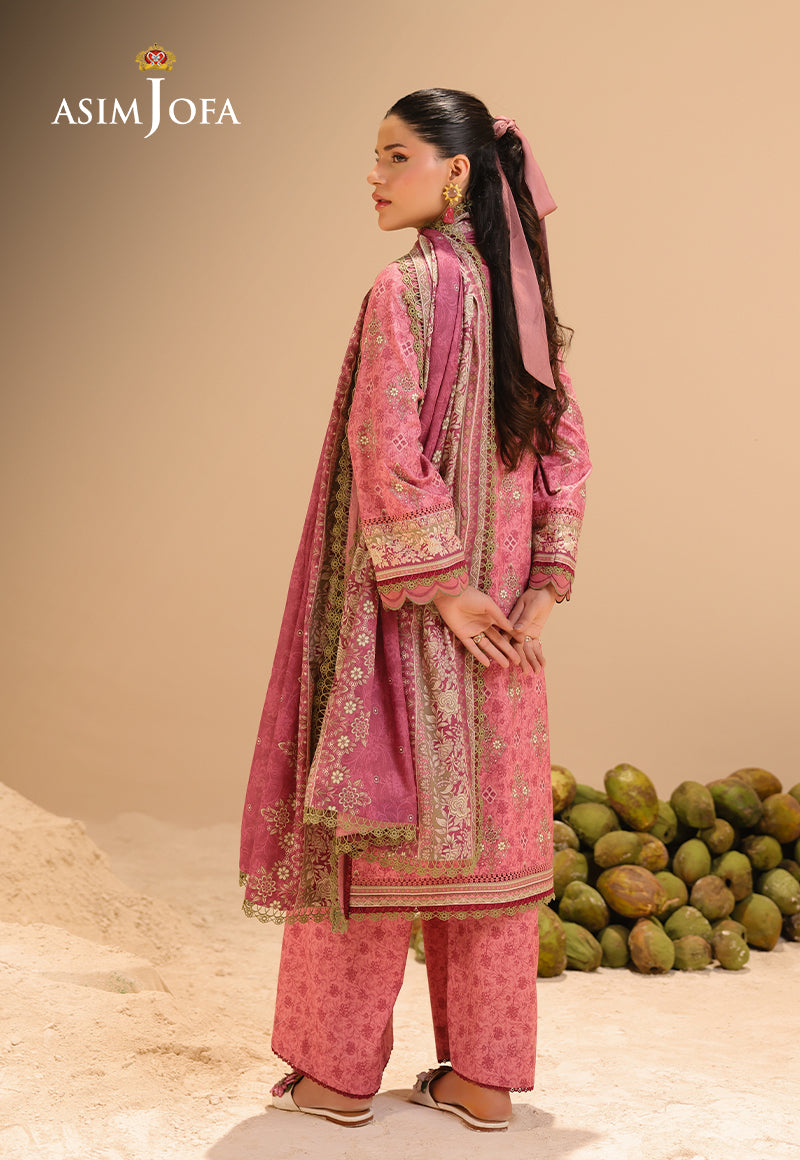 AJUBUD-28 Printed Lawn Stitched 3 PCS