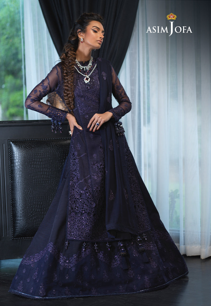 AJN-20 EMBROIDERED ORGANZA 3 PCS