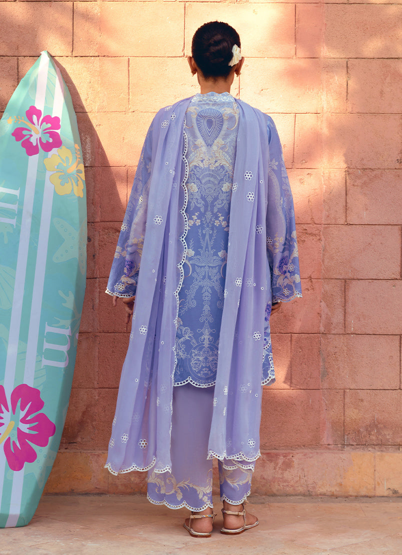 Printed Embroidered 3 PC