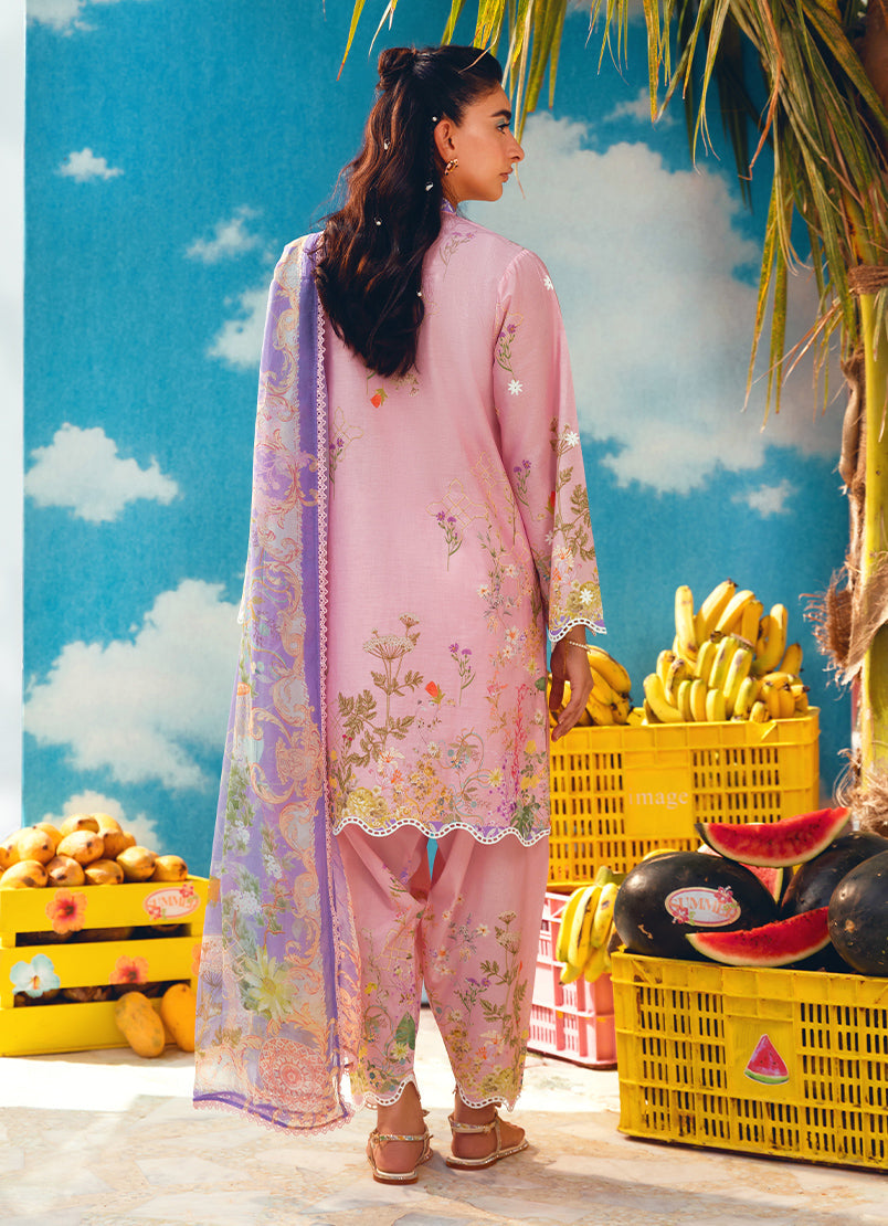 Printed Embroidered 3 PC