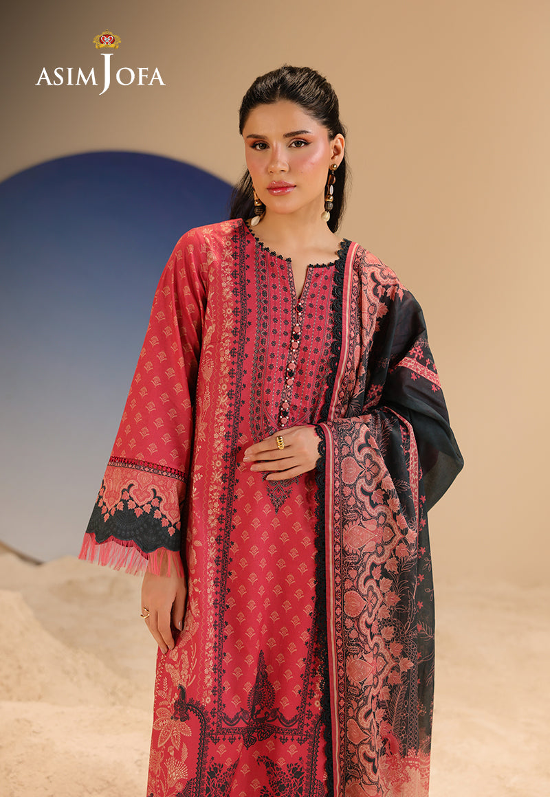 AJUBU-34 Digital Printed Lawn 3 Pcs