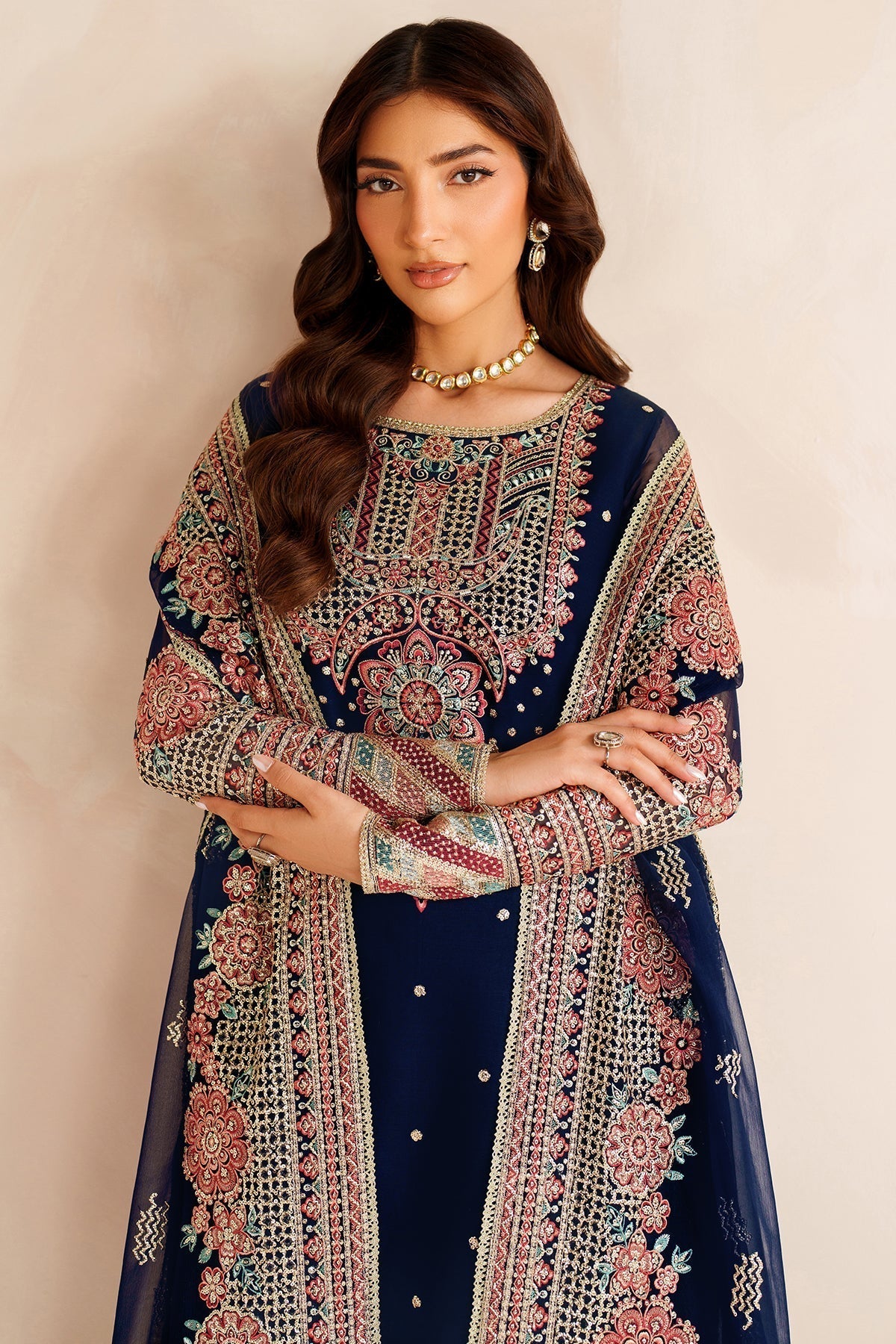 Farasha Style — Mairaz Navy Three-Piece Suit