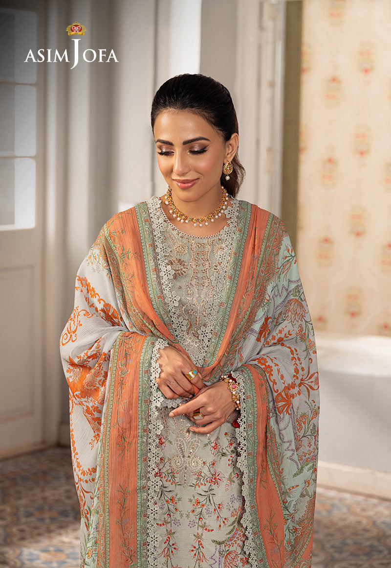 Ajso-113 Unstitched 2 Pcs Shirt Dupatta