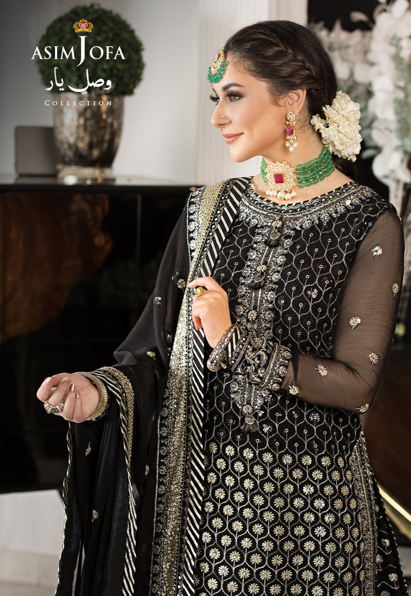 Ajso-286 Unstitched 3 Pcs Shirt Dupatta Trouser