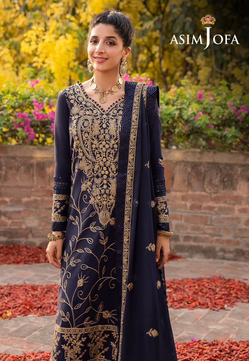 AJSW-15 EMBROIDERED LAWN SILK 3 PCS