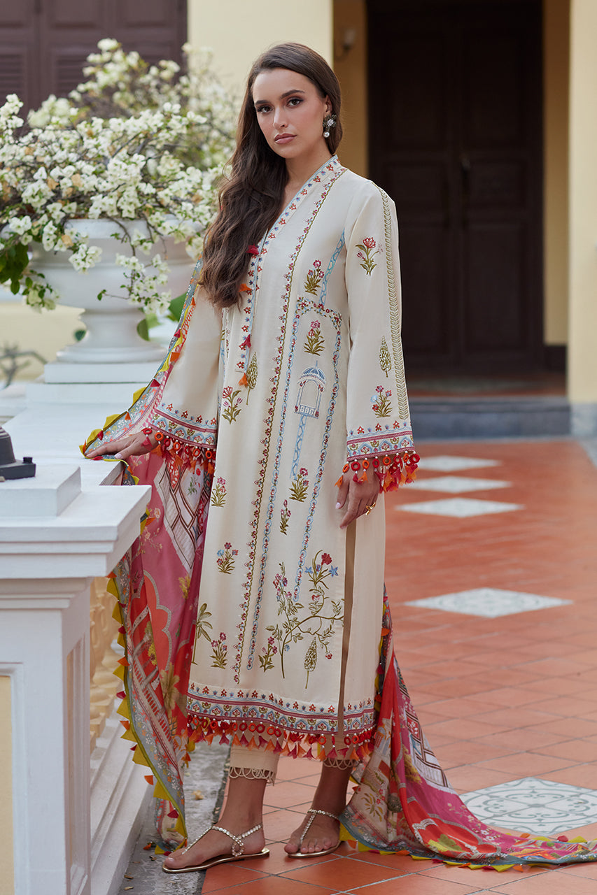 Beige Bloom - Stitched