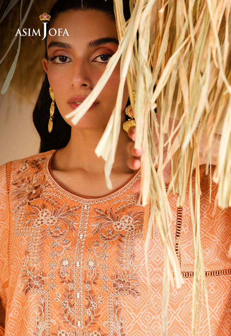 AJUBU-08 Embroidered Lawn 2 Pcs