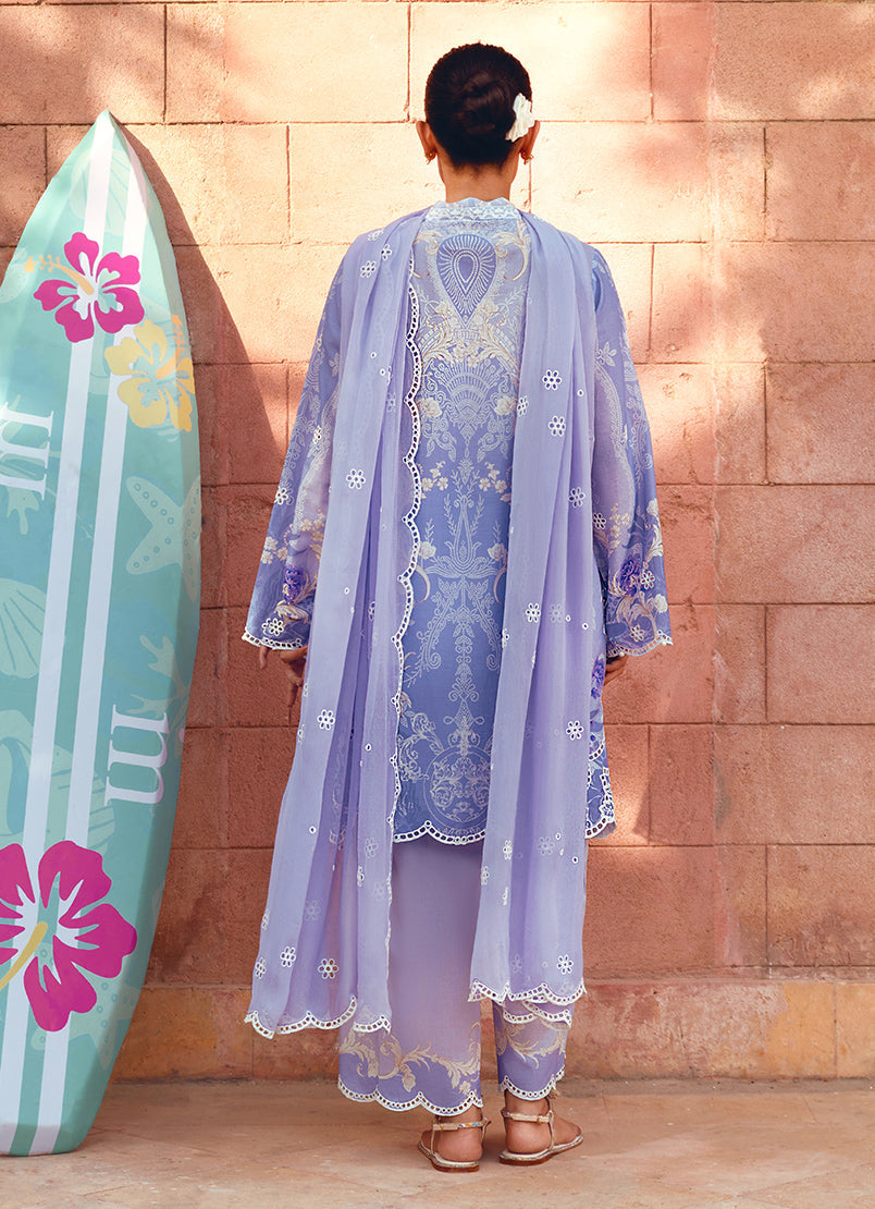 Printed Embroidered 3 PC