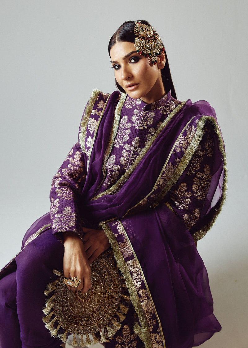 Hand Printed Chiffon Dupatta (as shown)