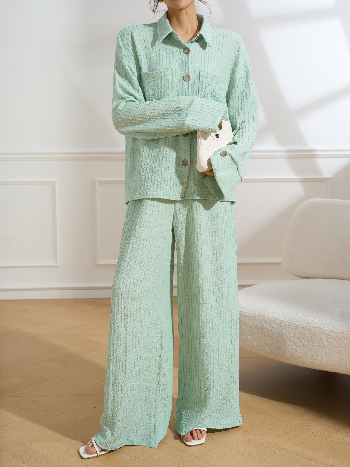 Nazaré Two Piece Summer Textured Suit