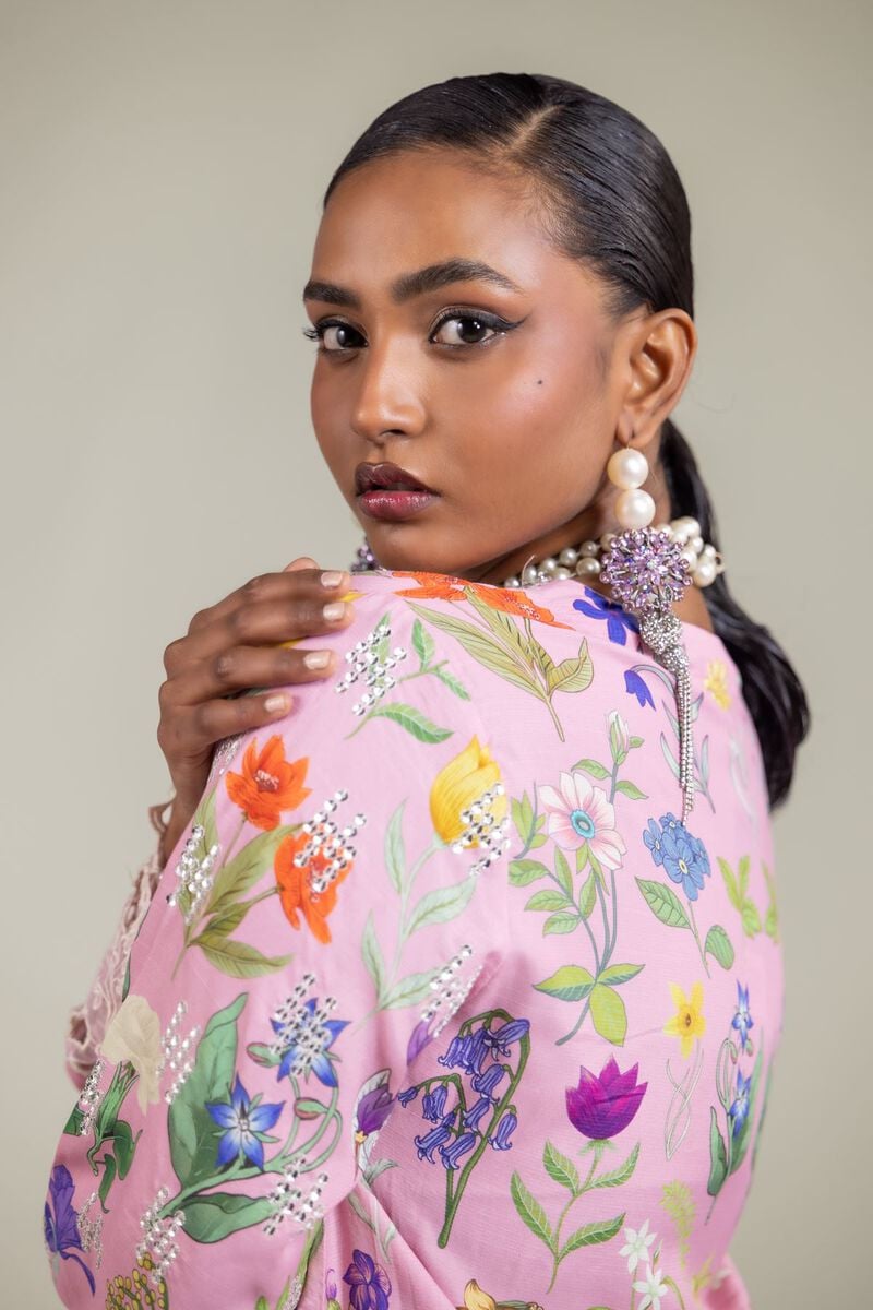 Floral Embroidered Suit