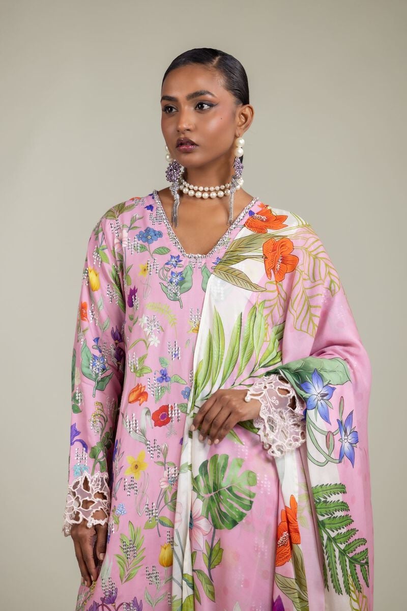 Floral Embroidered Suit