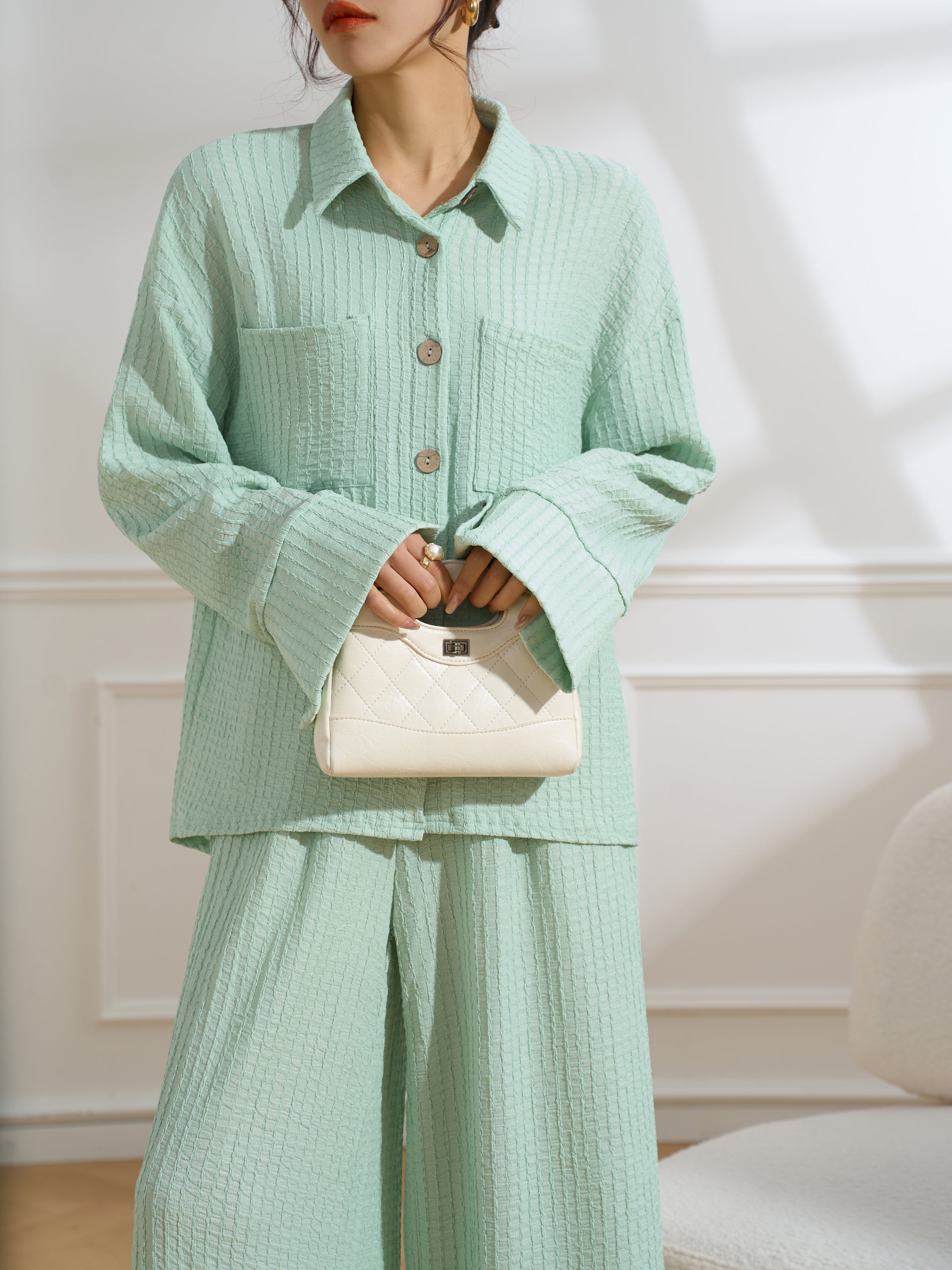 Nazaré Two Piece Summer Textured Suit