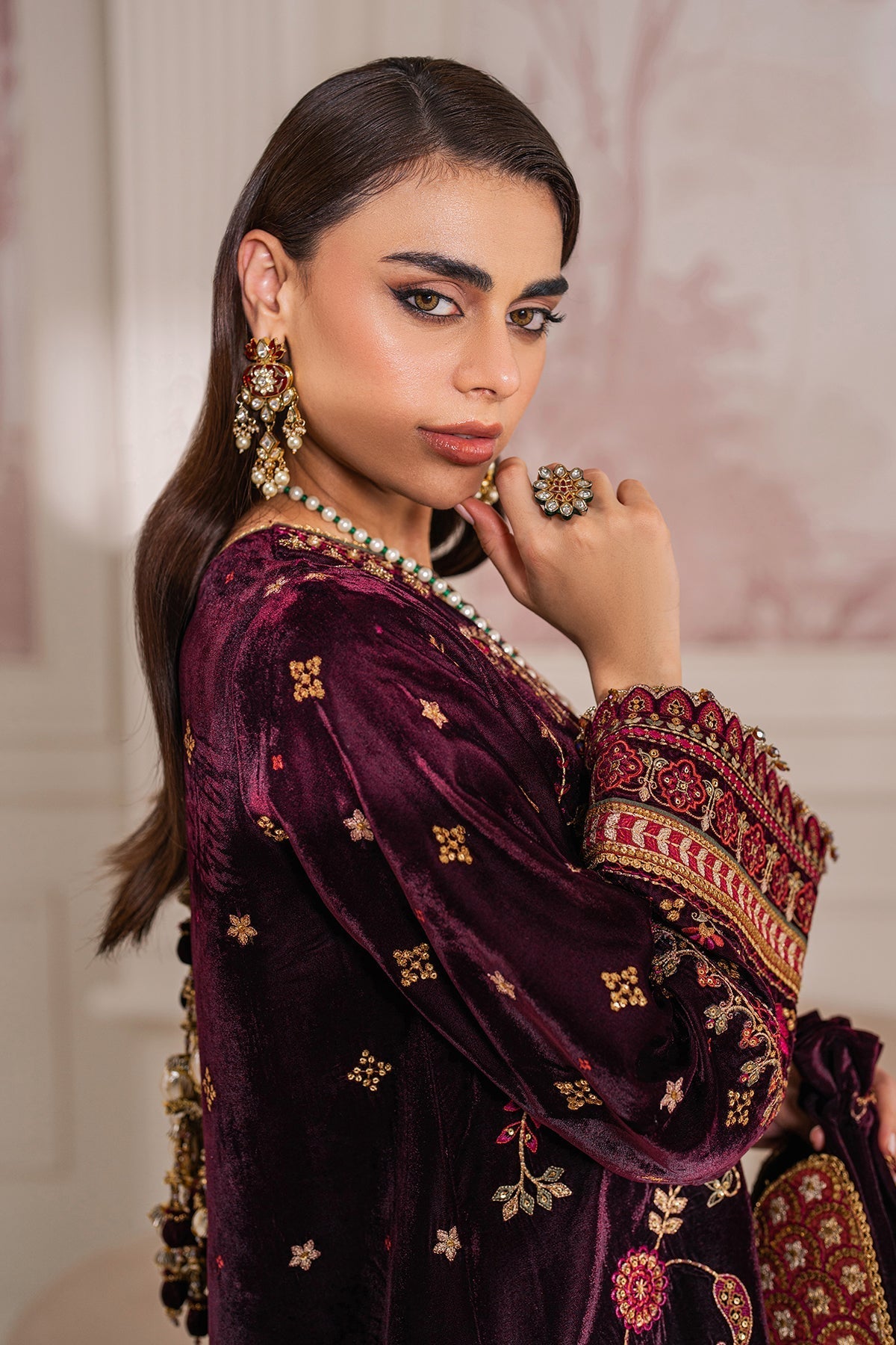 Embroidered Velvet UF-752 Style