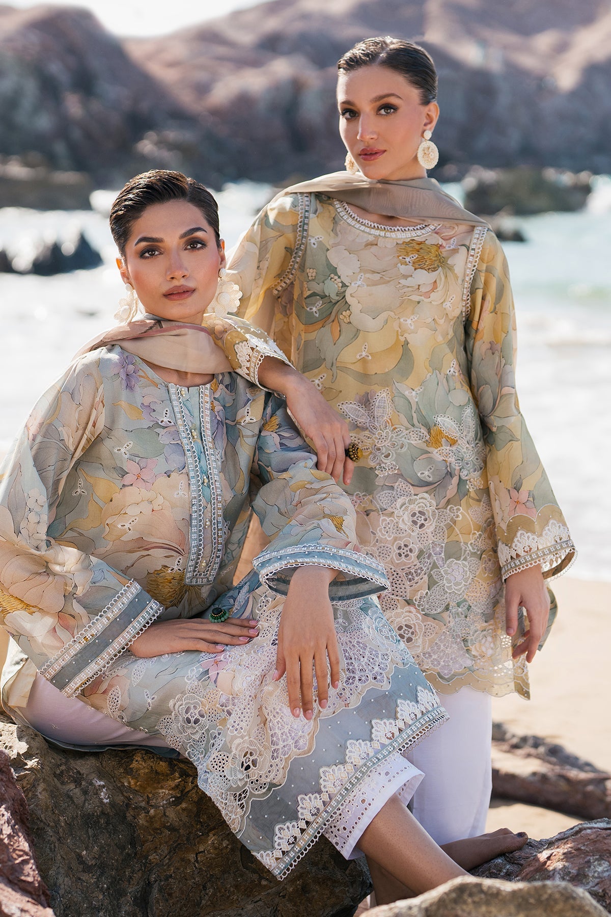EMBROIDERED PRINTED LAWN SF-4121