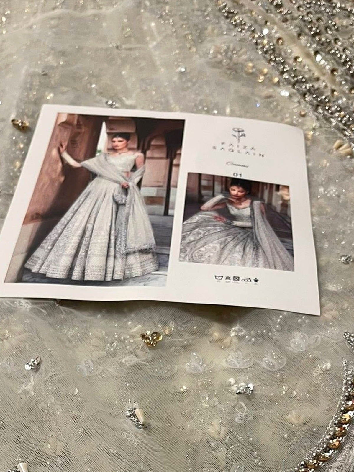 Cammi Style — Mairaz White Net Lehenga
