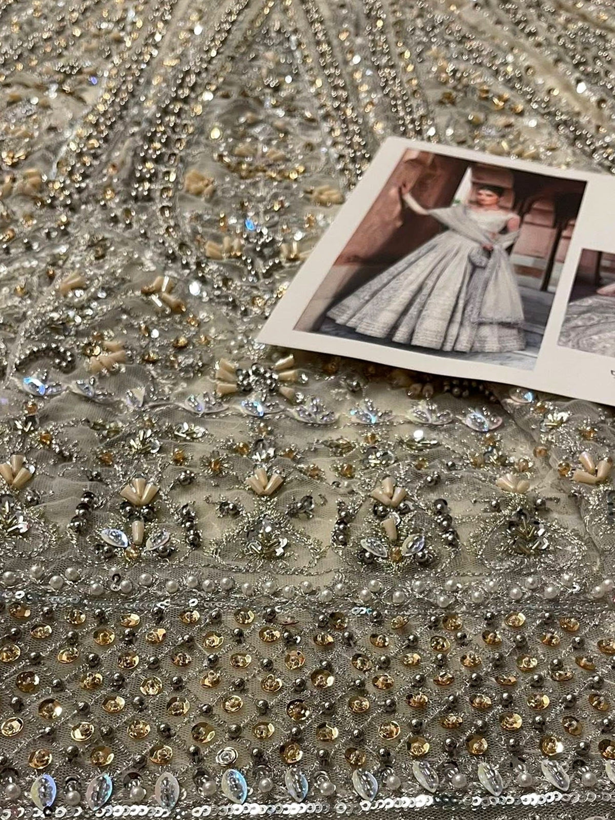 Cammi Style — Mairaz White Net Lehenga