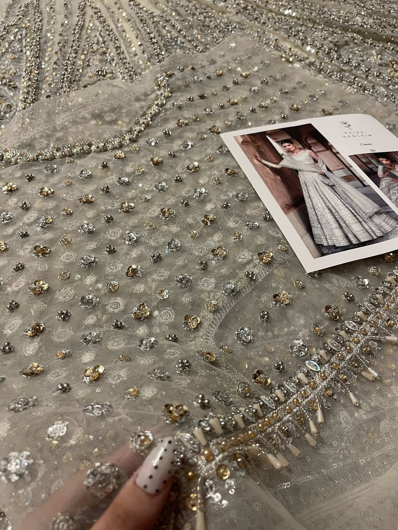 Cammi Style — Mairaz White Net Lehenga
