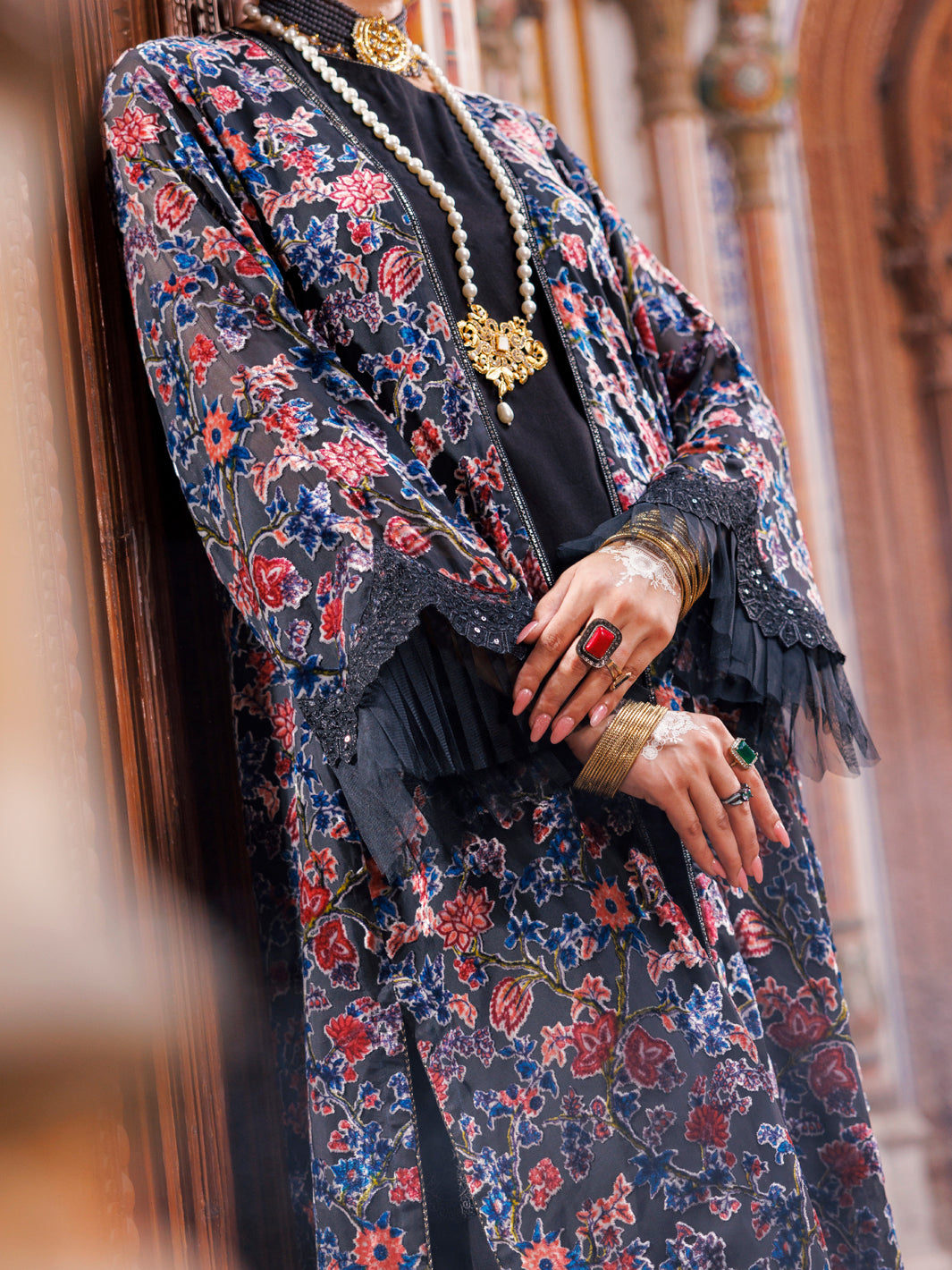 Black Burn Out Formal 2Pc Stitched - AL-LS-LKS-537