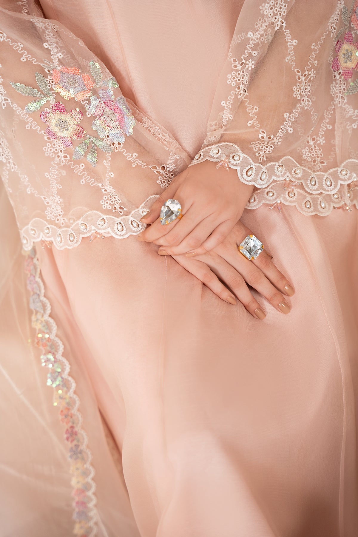 EMBROIDERED CHIFFON PR-1054