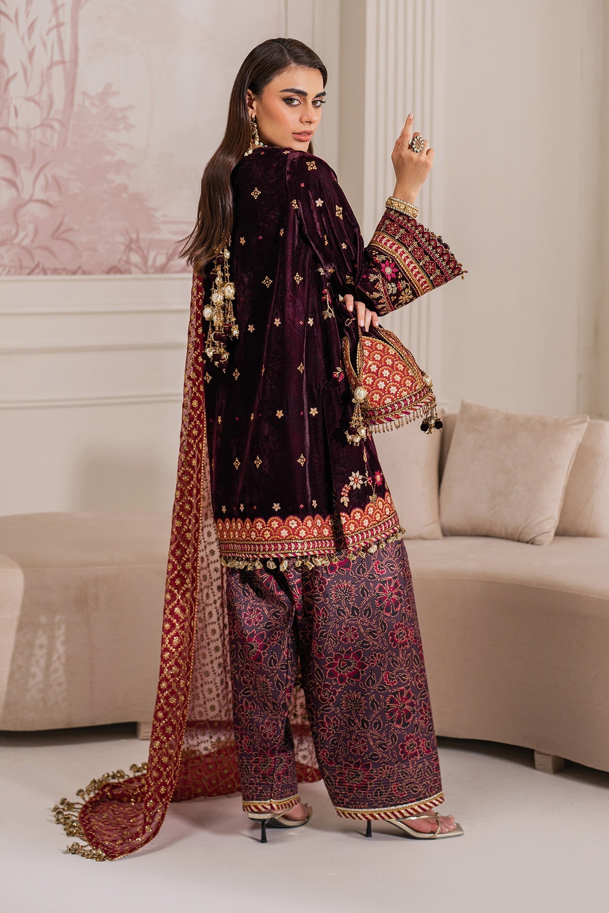 Embroidered Velvet UF-752 Style