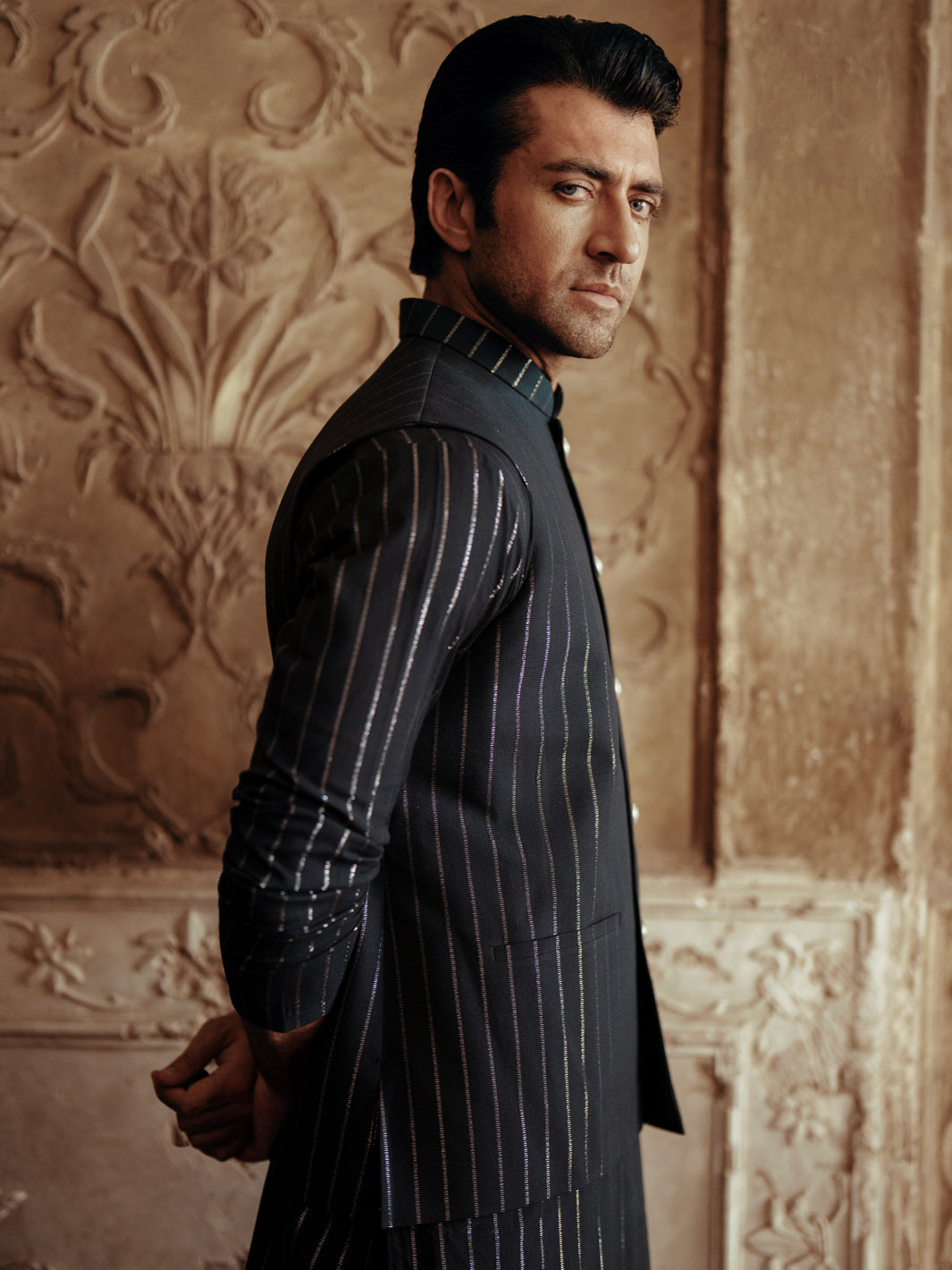 Black Cotton Waistcoat - AL-WC-546B